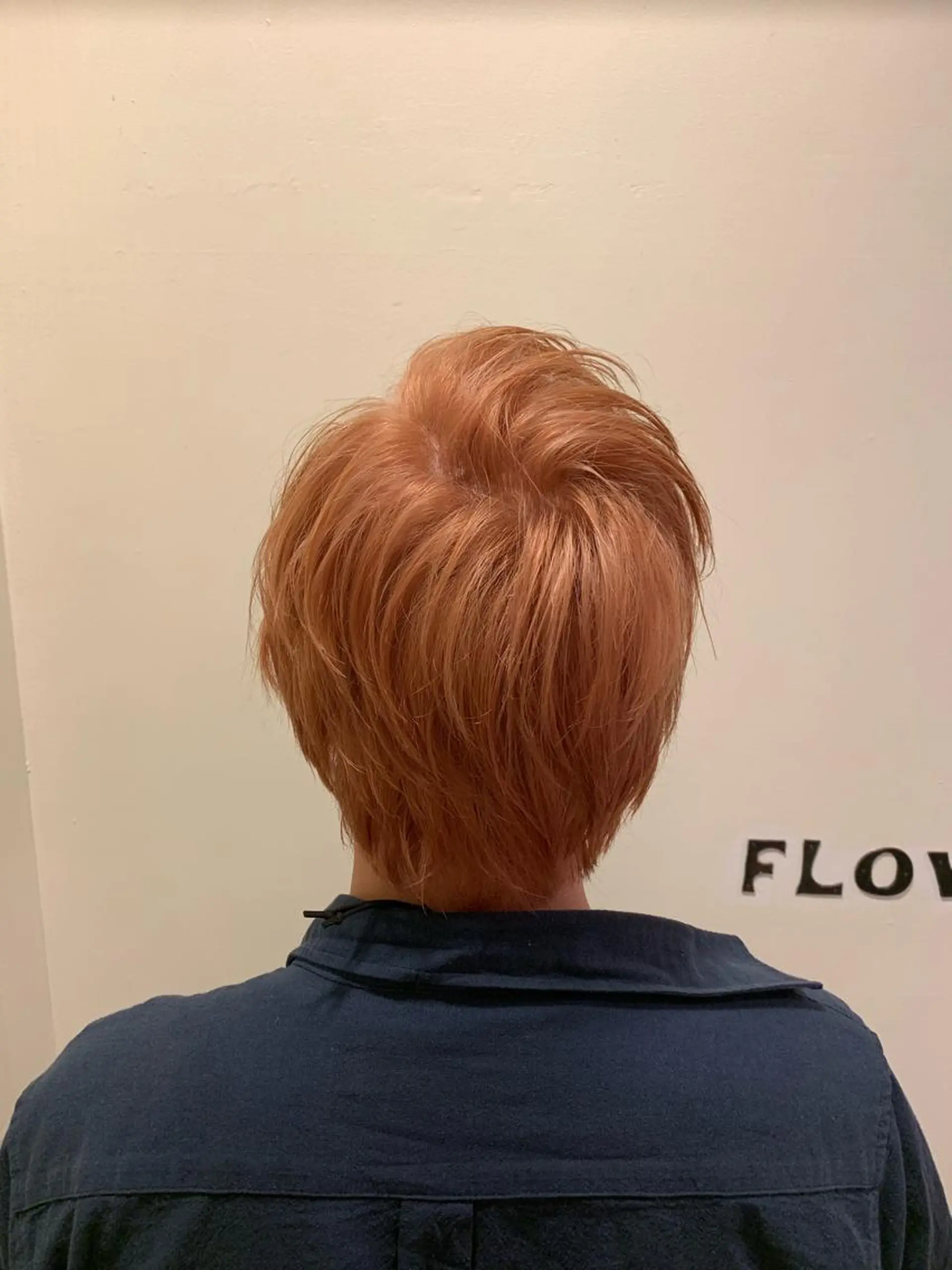 ショート カラー メンズ メンズブリーチ ブリーチ オレンジ ピンクカラー Shouei  のヘアスタイル