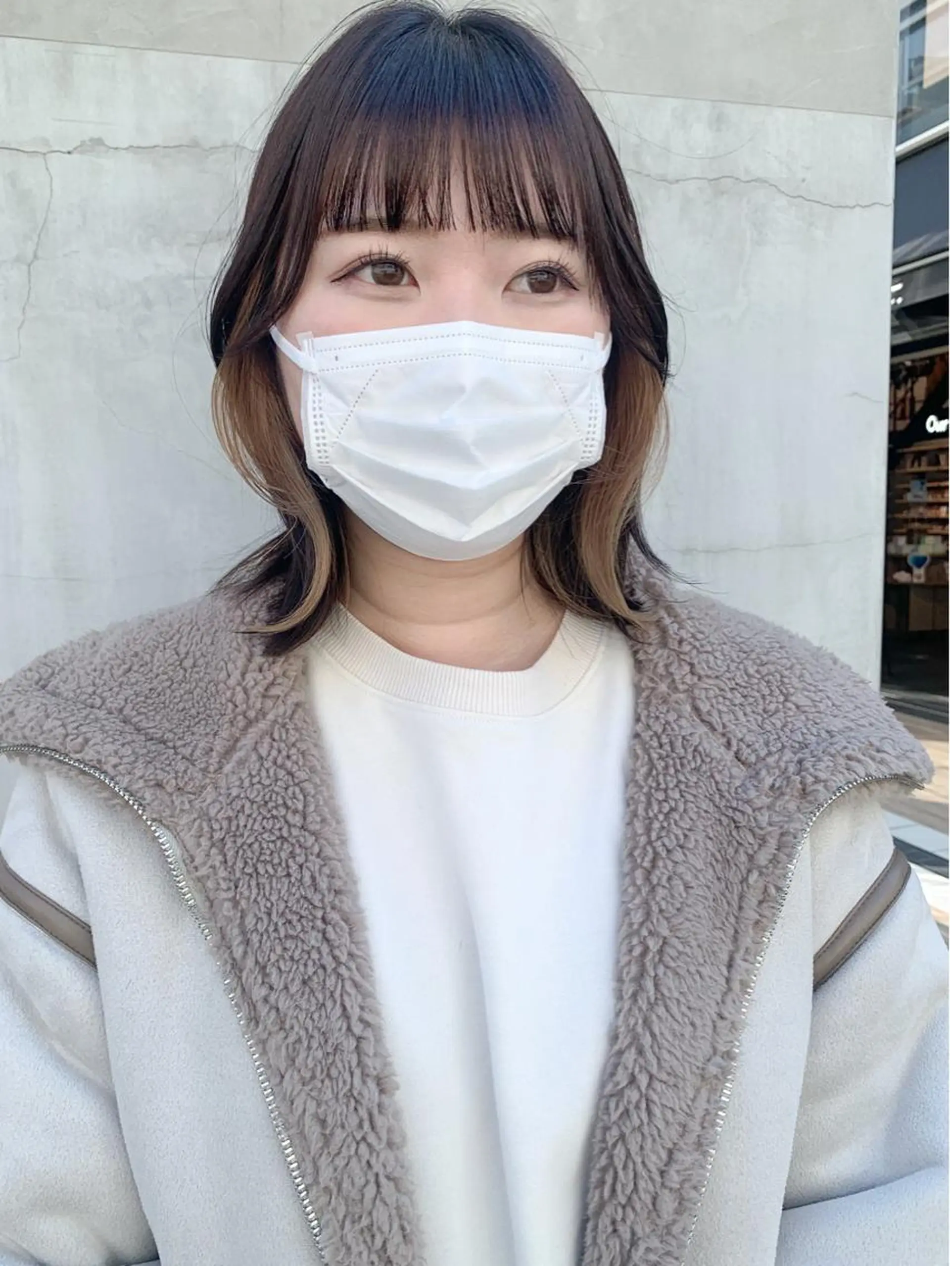 ミディアム カラー ヘアアレンジ ヘアカラー トリートメント yuka .のヘアスタイル