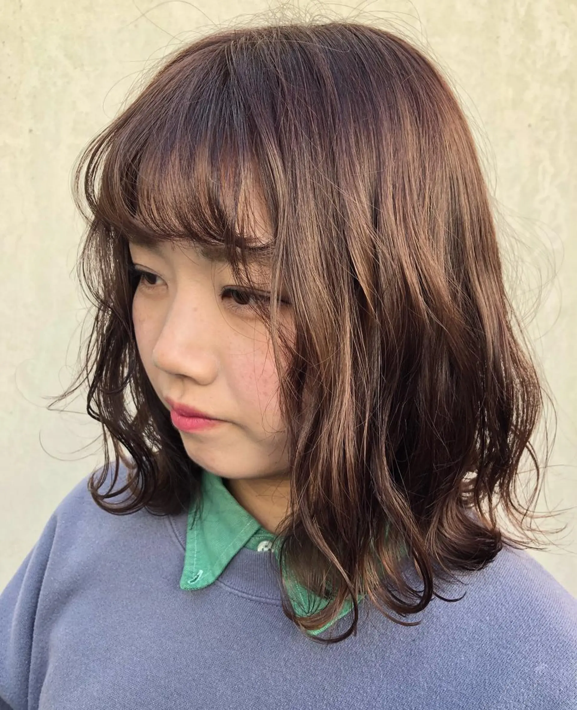 セミロング カラー ヘアアレンジ ベージュカラー 似合わせカット enurk店 🍋 M I K U  *のその他イメージ