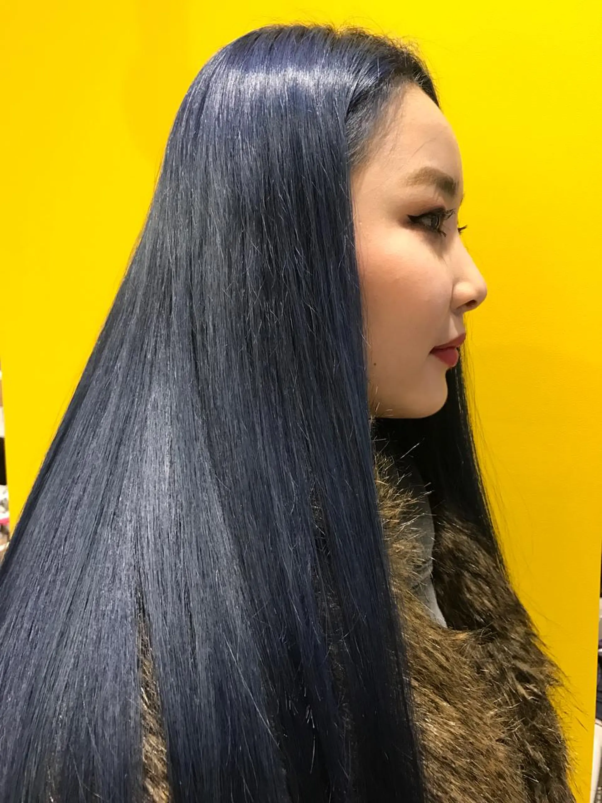 ロング カラー ブルーカラー ネイビーカラー インナーエクステ渋谷 🦋KAJIのヘアスタイル