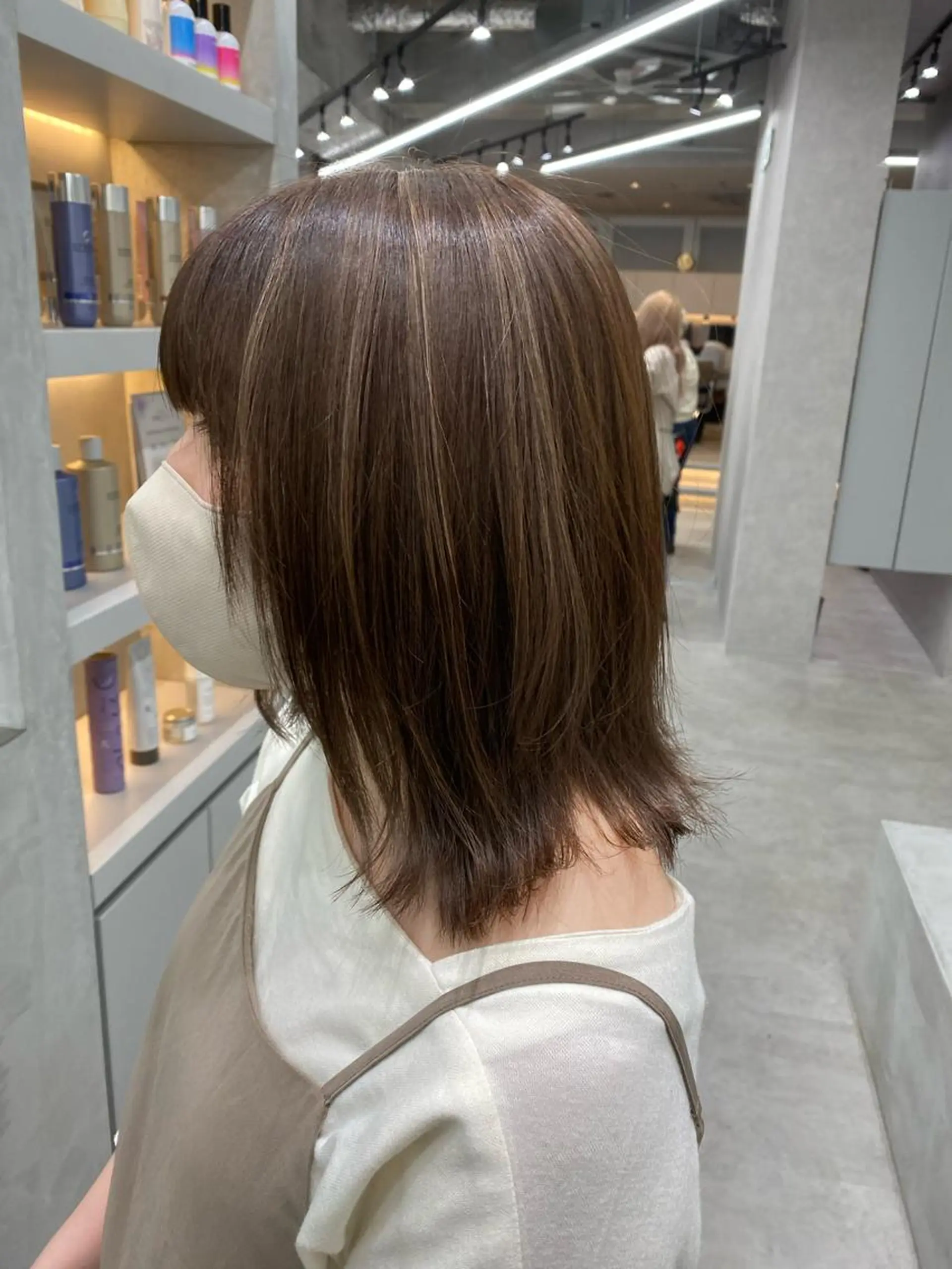 ミディアム カラー ハイトーン/ウルフ/ ボブ/増田のヘアスタイル