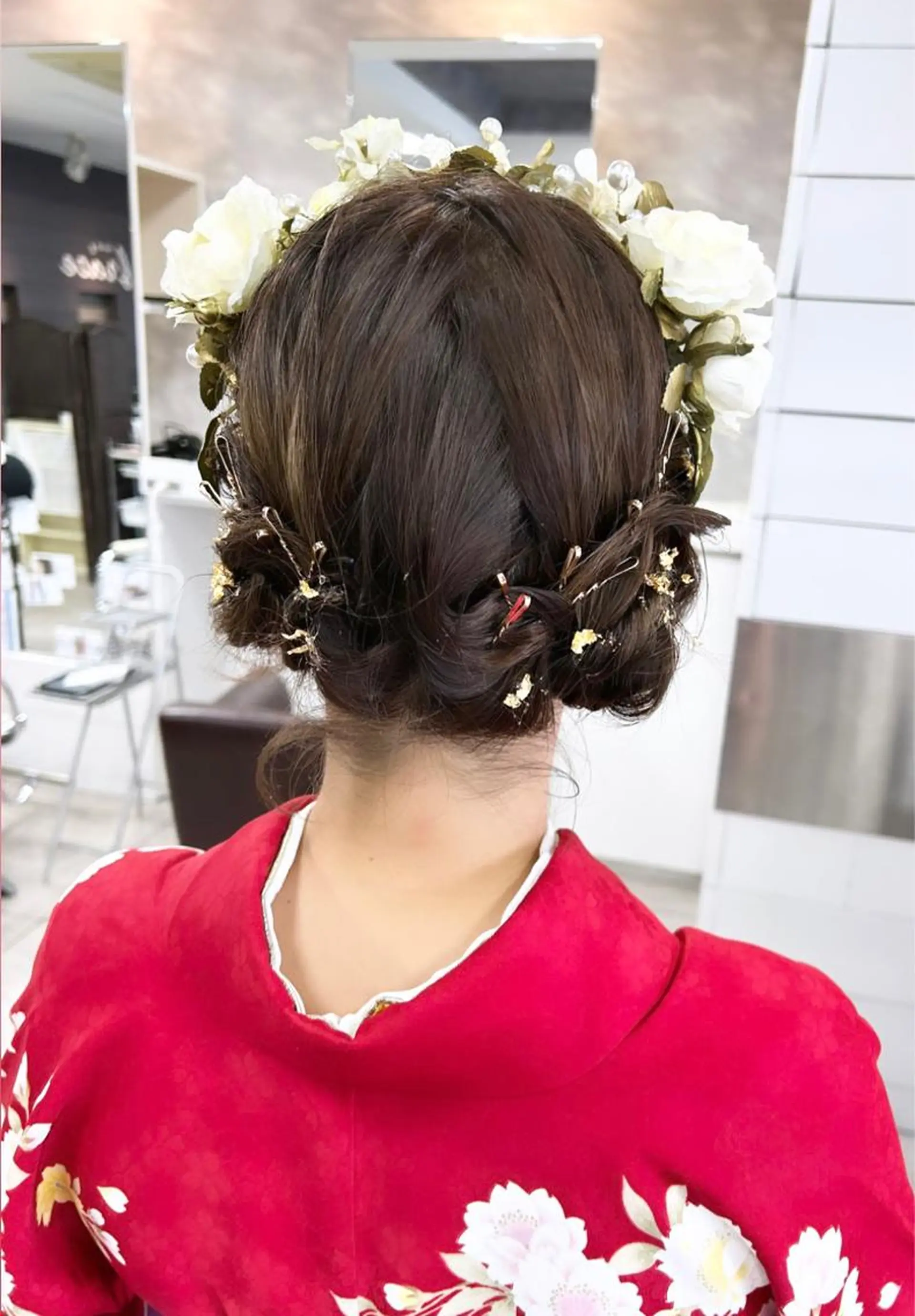 ショート 卒業式のヘアスタイル ヘアセット 🫧艶髪カラー🫧 森本くるみのヘアスタイル