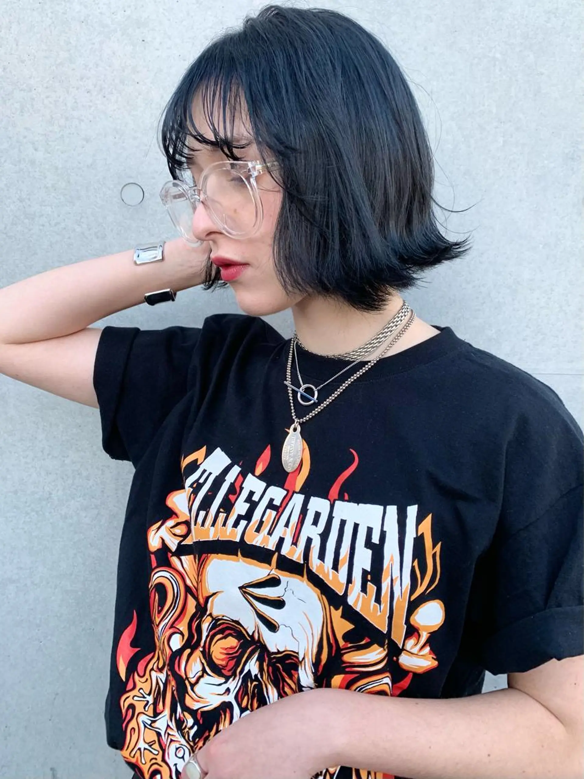 ミディアム カラー 黒髪 ブルーカラー ブルーブラック 高円寺 utuwa🌟まなみのヘアスタイル