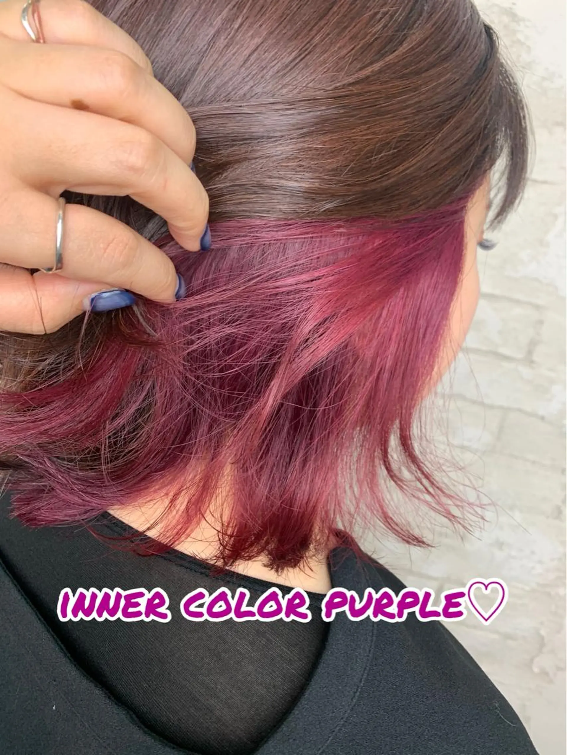 カラー ブリーチ インナーカラー ヘアカラー ヘアセット 韓国ヘア✨グレージュ カラーasamiのヘアスタイル