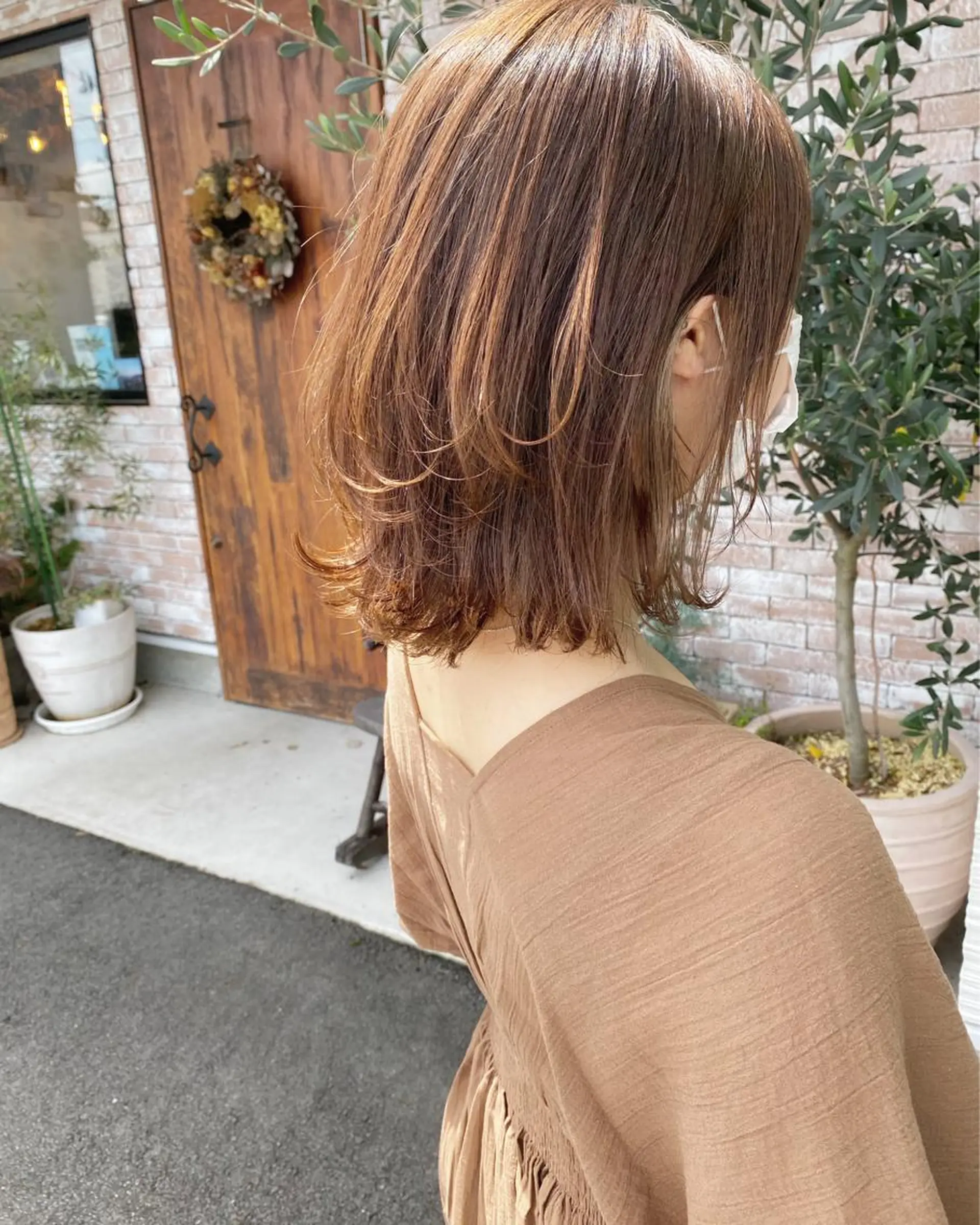 ミディアム カラー ベージュカラー オレンジ カット ヘアカラー トリートメント 【浜松・豊橋】 ニシモトのヘアスタイル