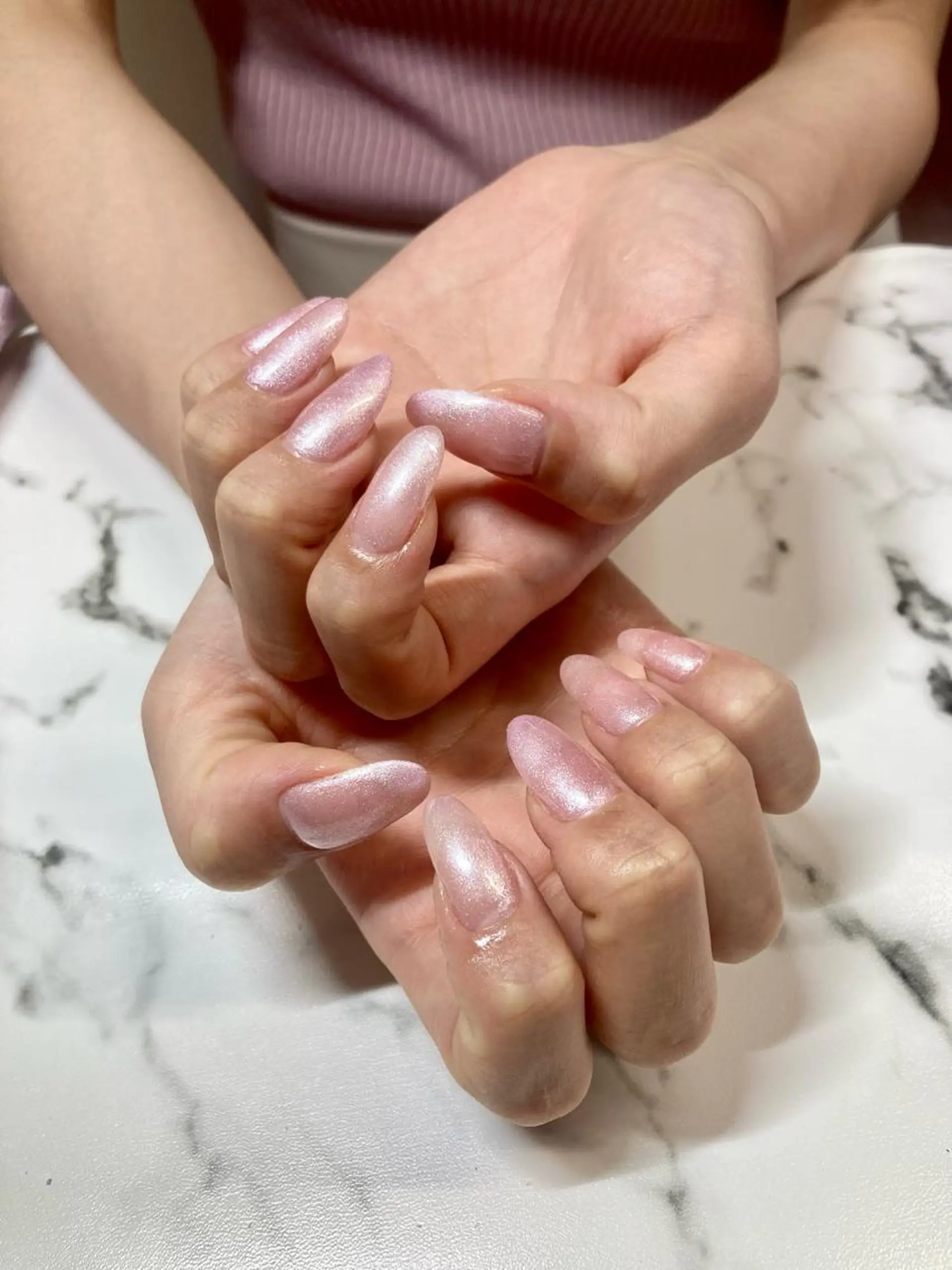 カラー ネイル 長さ出し ワンカラーネイル Henna nailのネイルデザイン