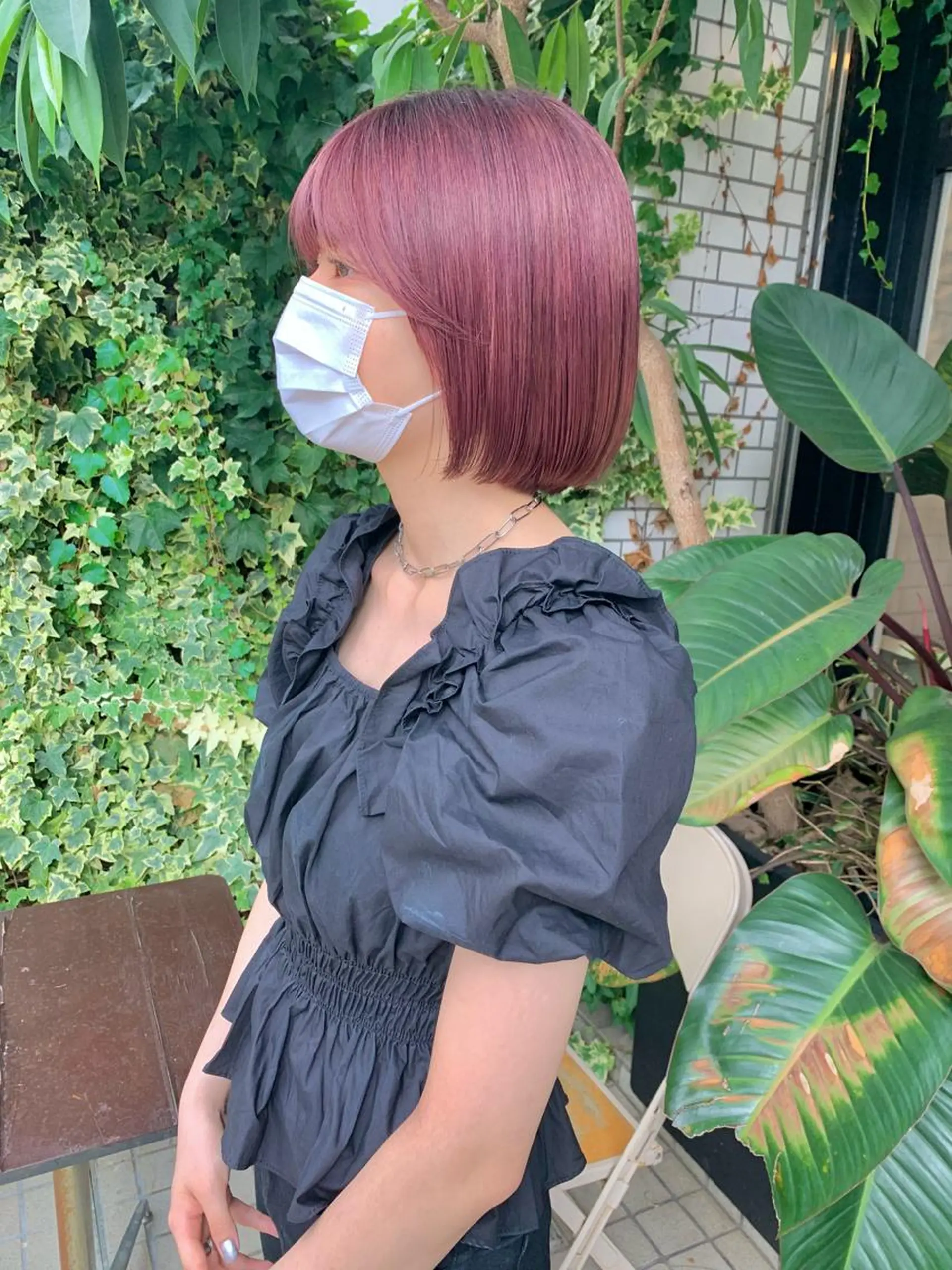 ショート カラー ピンクカラー バイオレットカラー 柔らかブラウン/顔周 りレイヤー♡ユウシのヘアスタイル