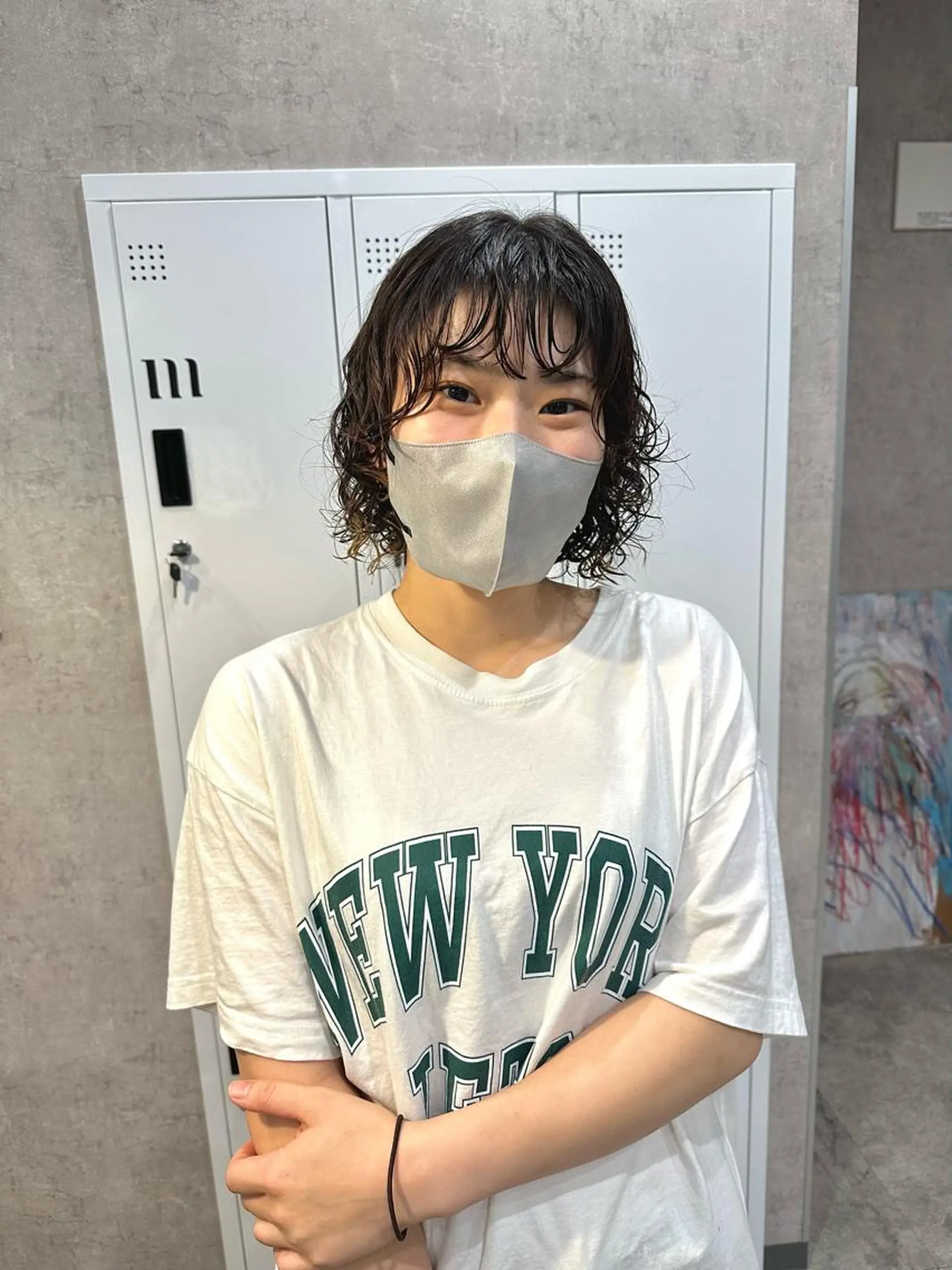 ショート パーマ ボブ ウルフカット mau tomokaのヘアスタイル