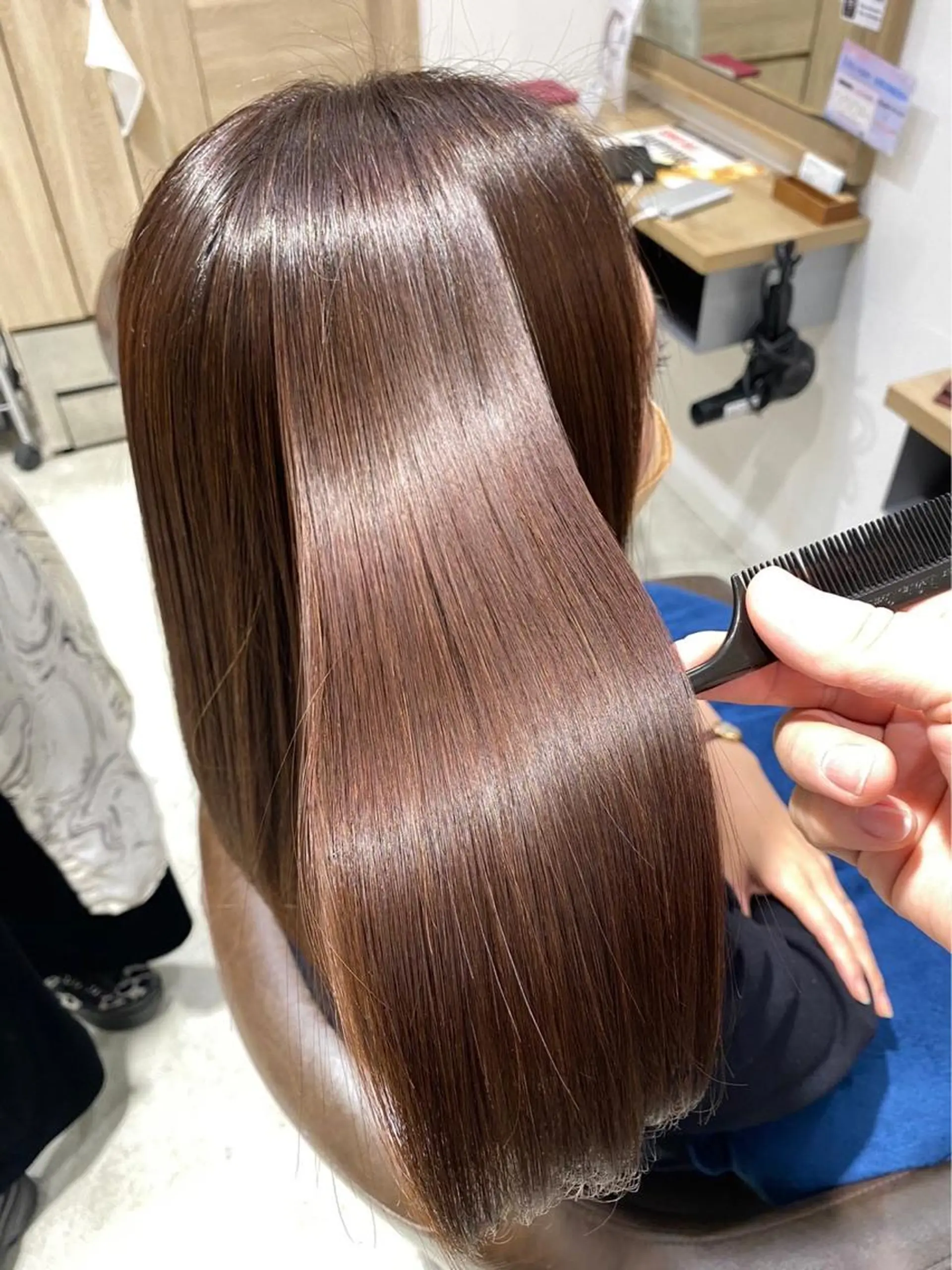 ロング カラー 髪質改善 縮毛矯正 トリートメント 縮毛矯正 トリートメント ⭐️⭐️縮毛矯正の スペシャリスト松本✨のヘアスタイル