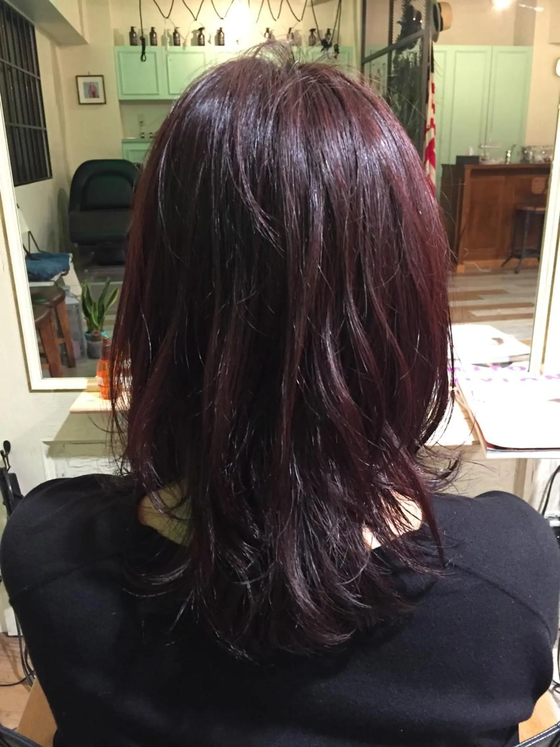 セミロング カラー パープルカラー カット ヘアカラー トリートメント ヘッドスパ TOPstylist ✂️フセケイタ✂️のヘアスタイル