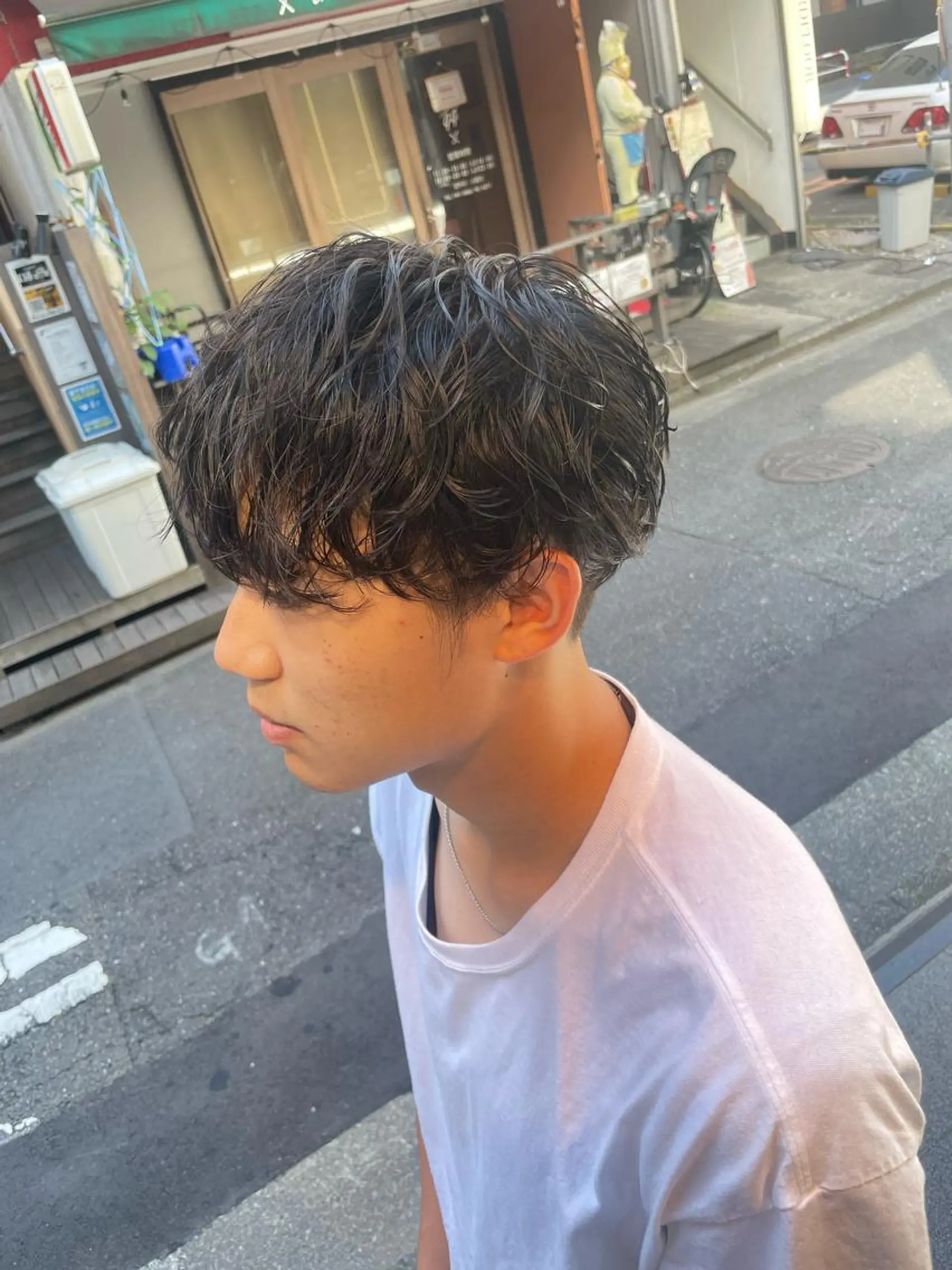 ショート パーマ メンズ カット パーマ トリートメント 【Sweep】おじま のぞみのヘアスタイル