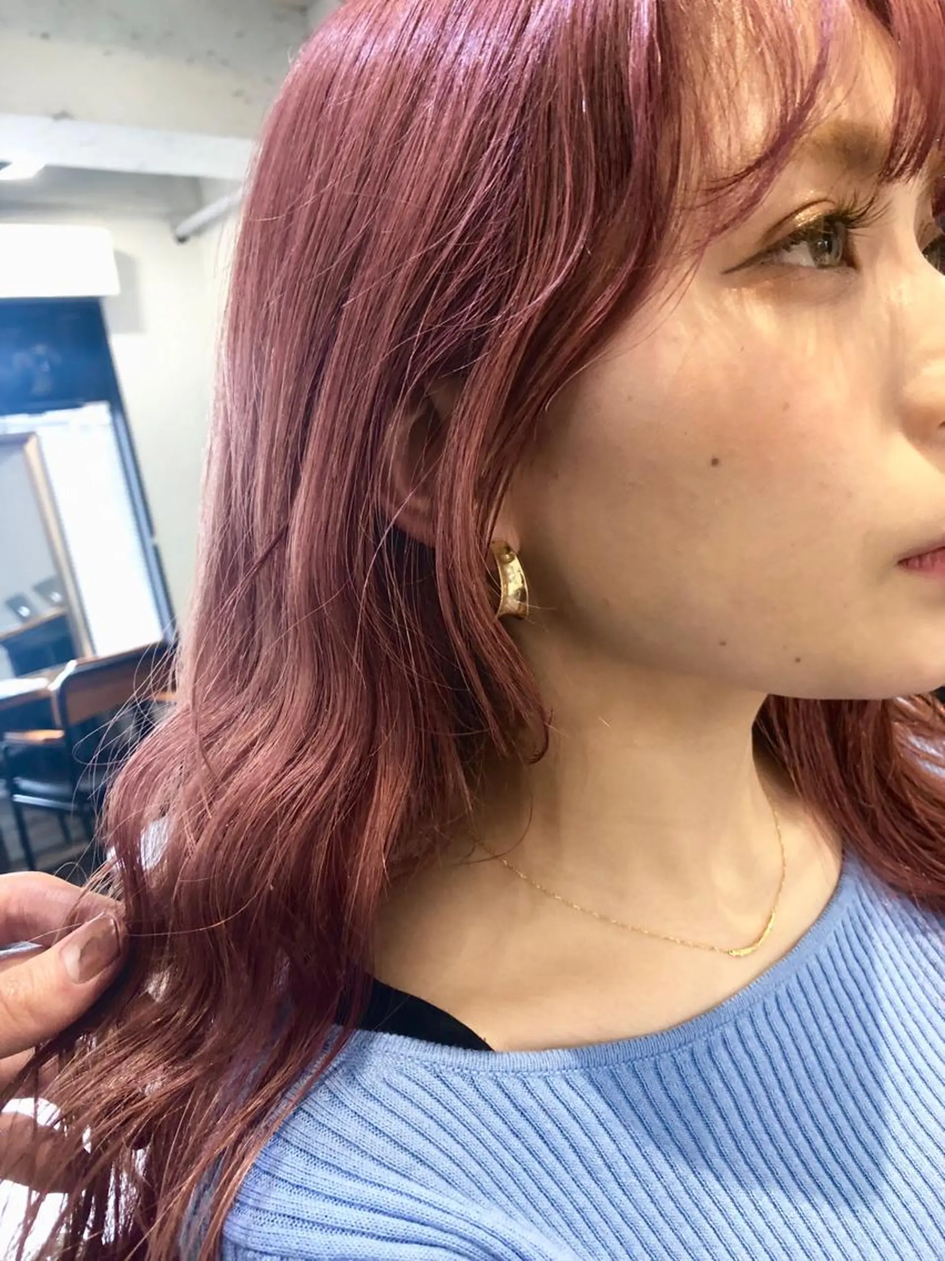 ミディアム カラー ベージュカラー ブリーチ 透明感カラー ピンクカラー ピンクベージュ topstylist fukudaのその他イメージ