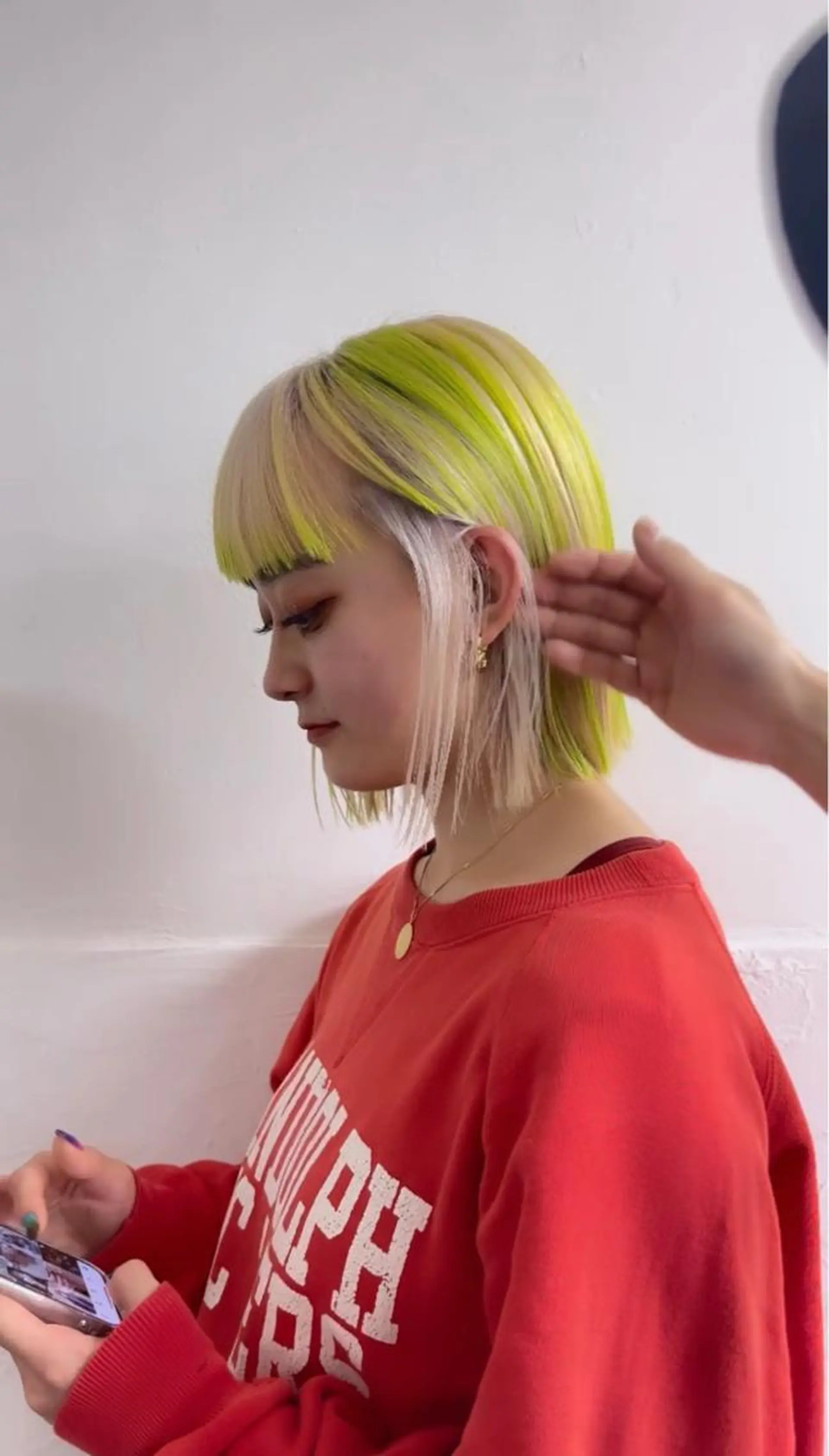 ミディアム カラー ヘアカラー ハイトーン特化サロン 代表　中谷蓮のヘアスタイル