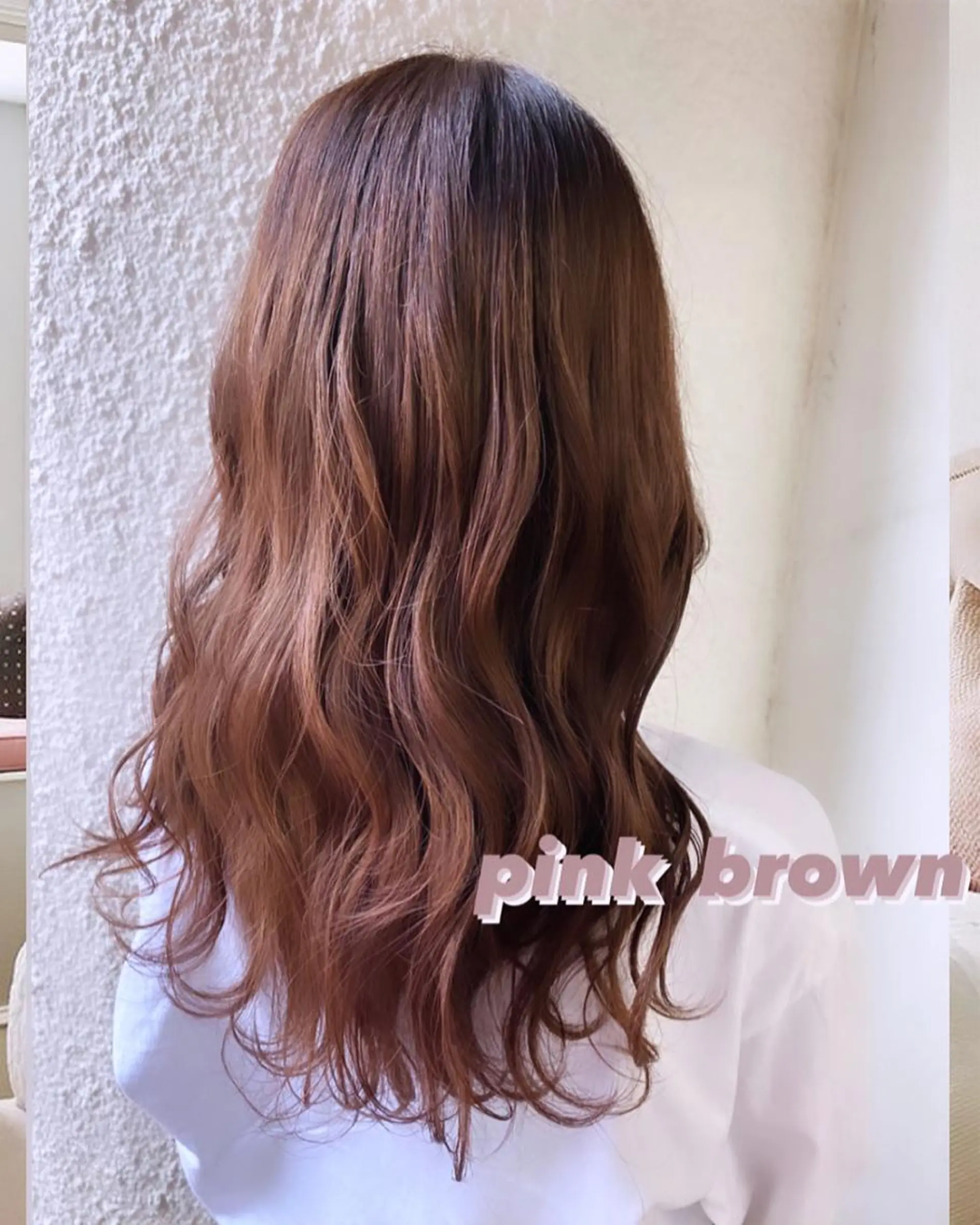 ロング ピンクブラウン ブリーチなしWカラー 🎀韓国ヘア/amiのヘアスタイル