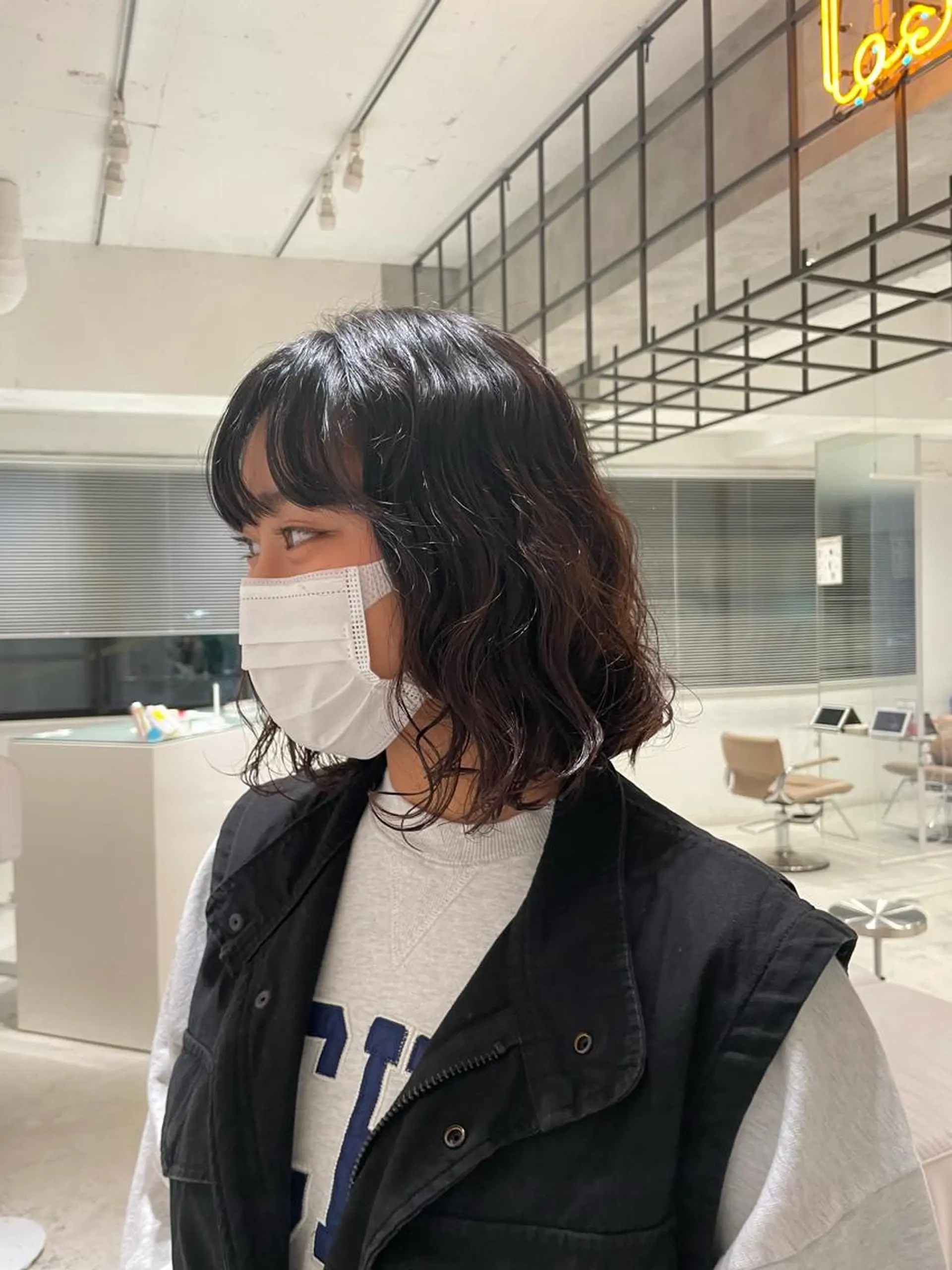 ミディアム パーマ loely 💞miyuのヘアスタイル