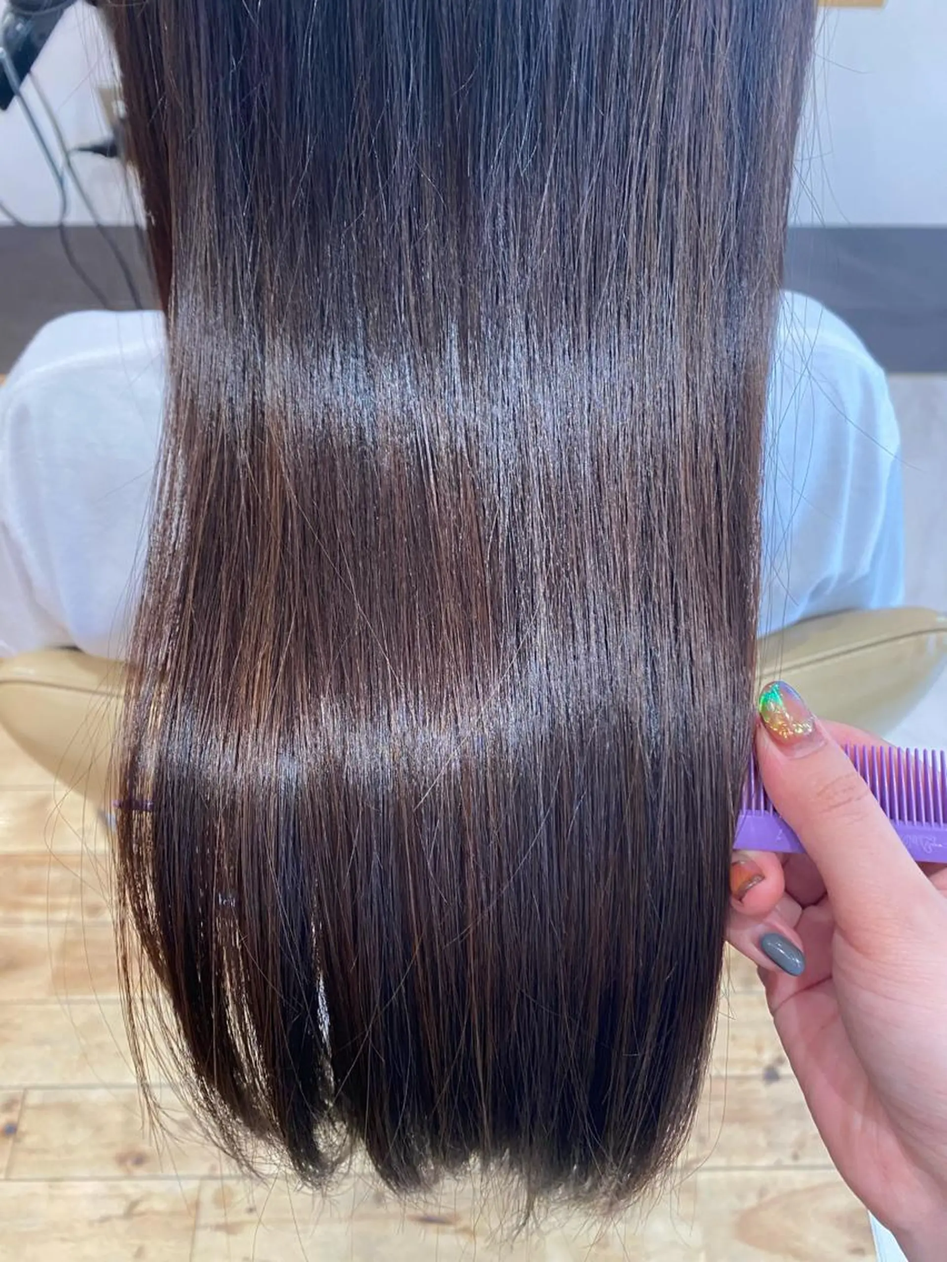 ロング カラー ヘアアレンジ 髪質改善 トリートメント トリートメント ｱｵﾇﾏﾐﾕ☁️ /ボブ/ハイトーン/のヘアスタイル