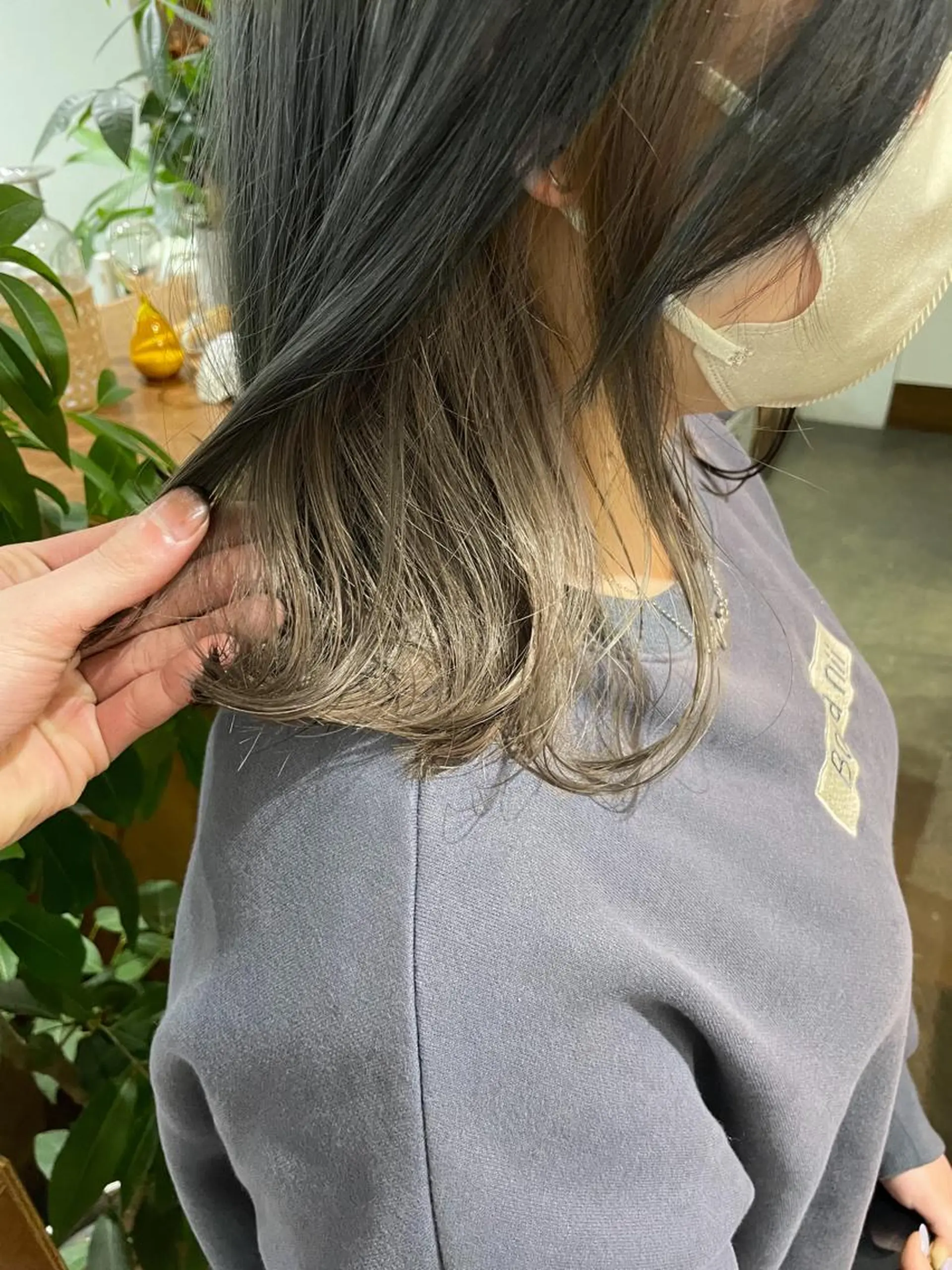 ミディアム カラー ベージュカラー 奥村 紘のヘアスタイル