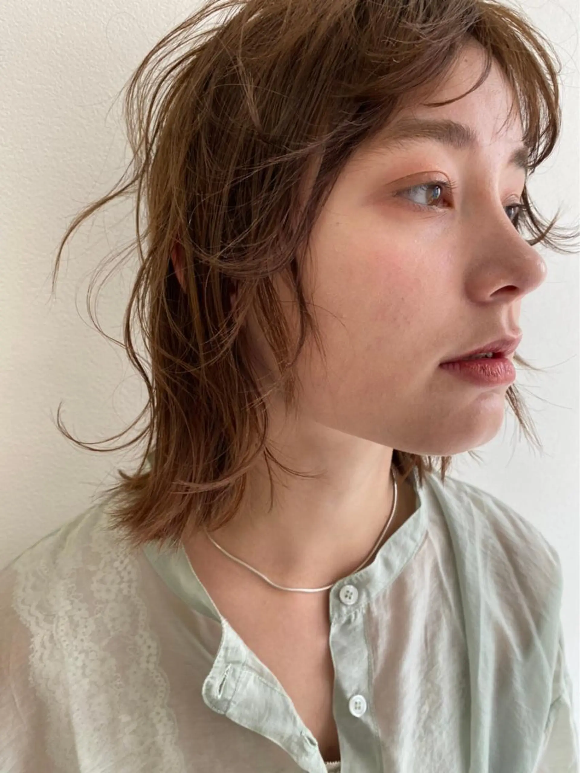 ミディアム カラー パーマ ヘアアレンジ ミディアムパーマ ダブルカラー グラデーションカラー ハイライトカラー イルミナカラー akari ♡のヘアスタイル