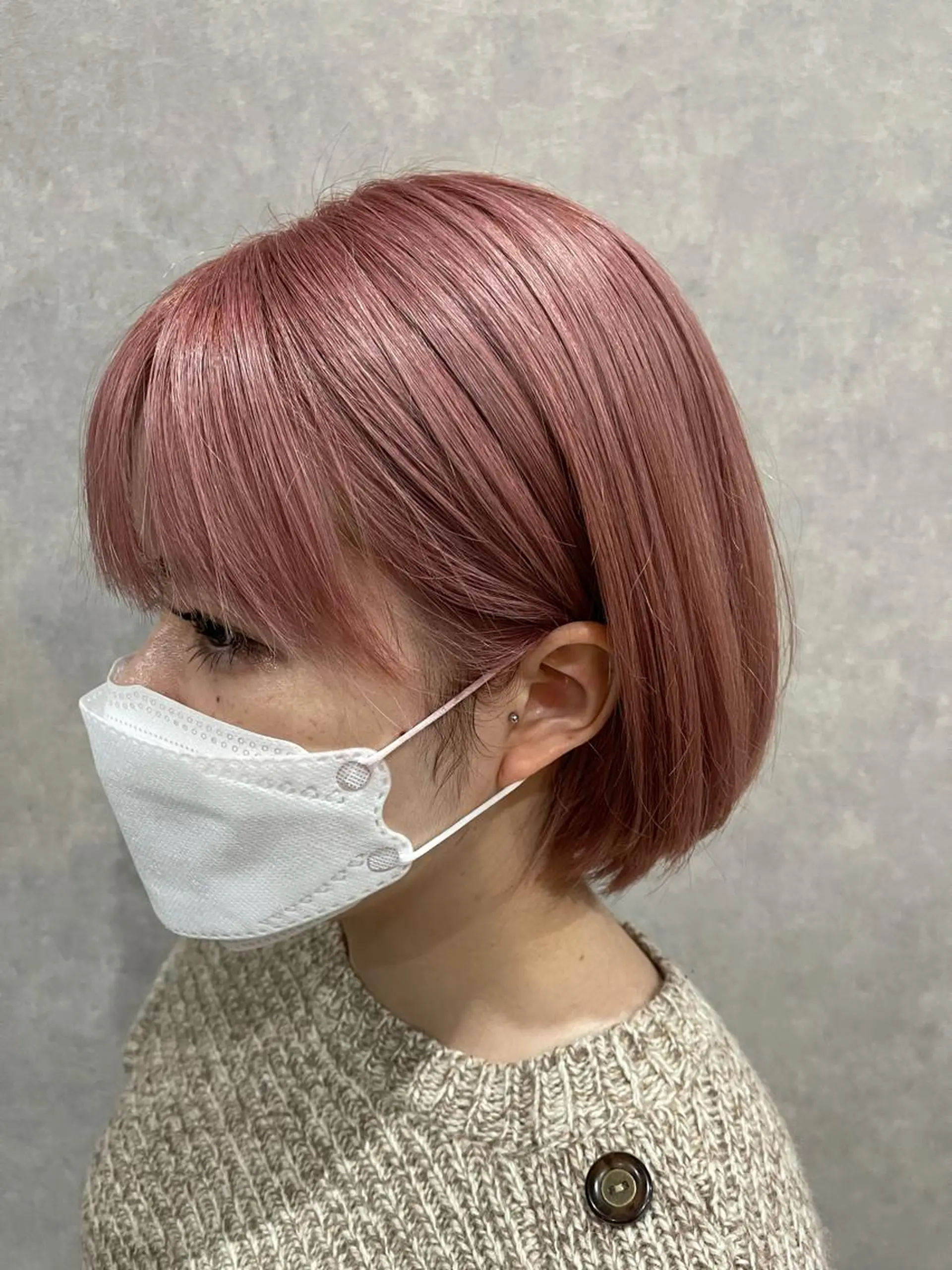 ミディアム カラー カット ヘアカラー トリートメント 一ノ瀬 暁のヘアスタイル