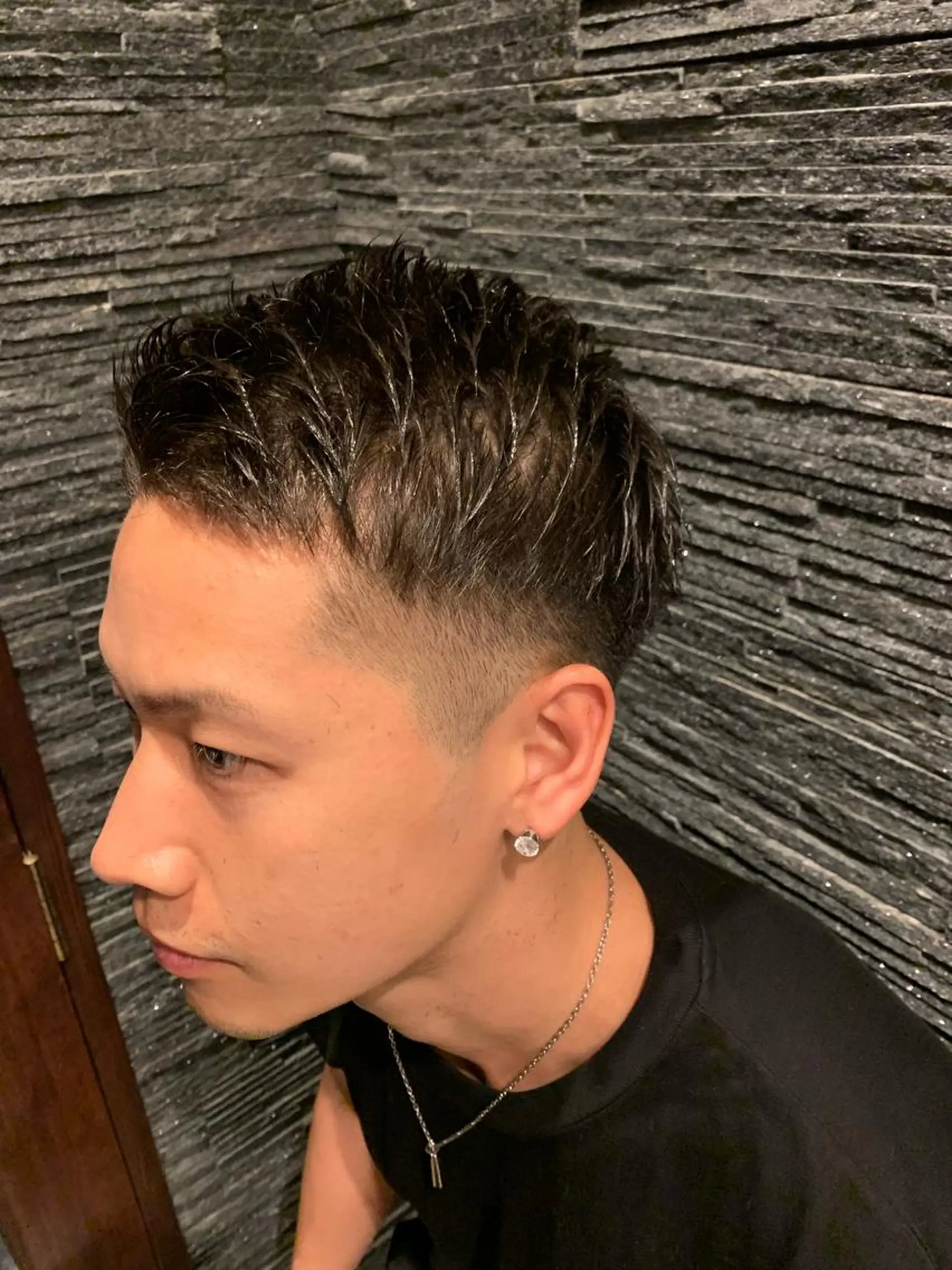 ショート メンズ フェードカット ツーブロック ヒロ銀座 田中大地のヘアスタイル