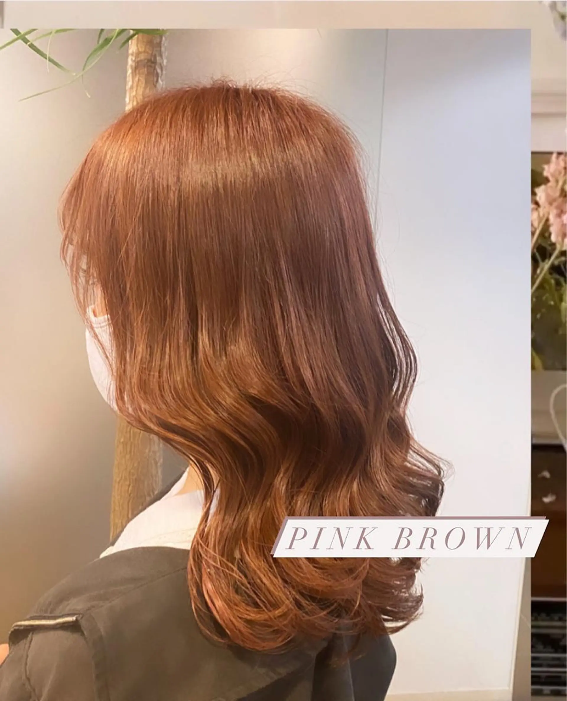 セミロング カラー ブラウンカラー ピンクカラー ピンクブラウン ブリーチなしWカラー 🎀韓国ヘア/amiのヘアスタイル