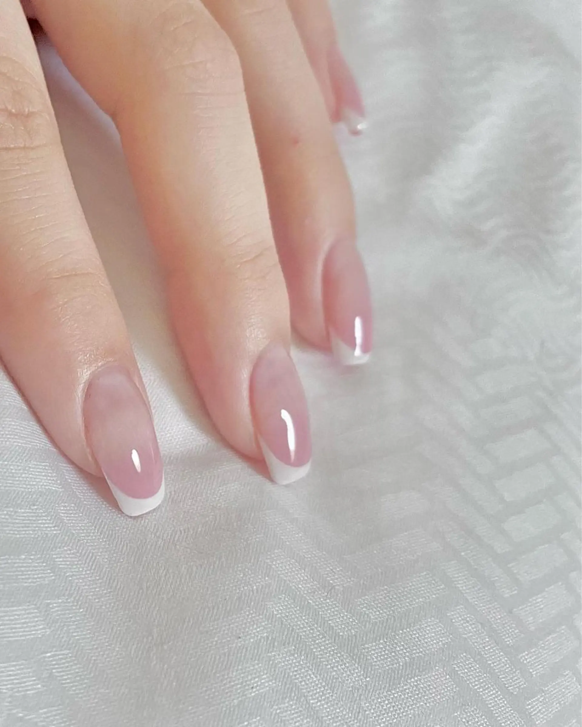 ネイル フレンチネイル グラデーション ピンク ハンドネイル Lovin _ryukaのネイルデザイン