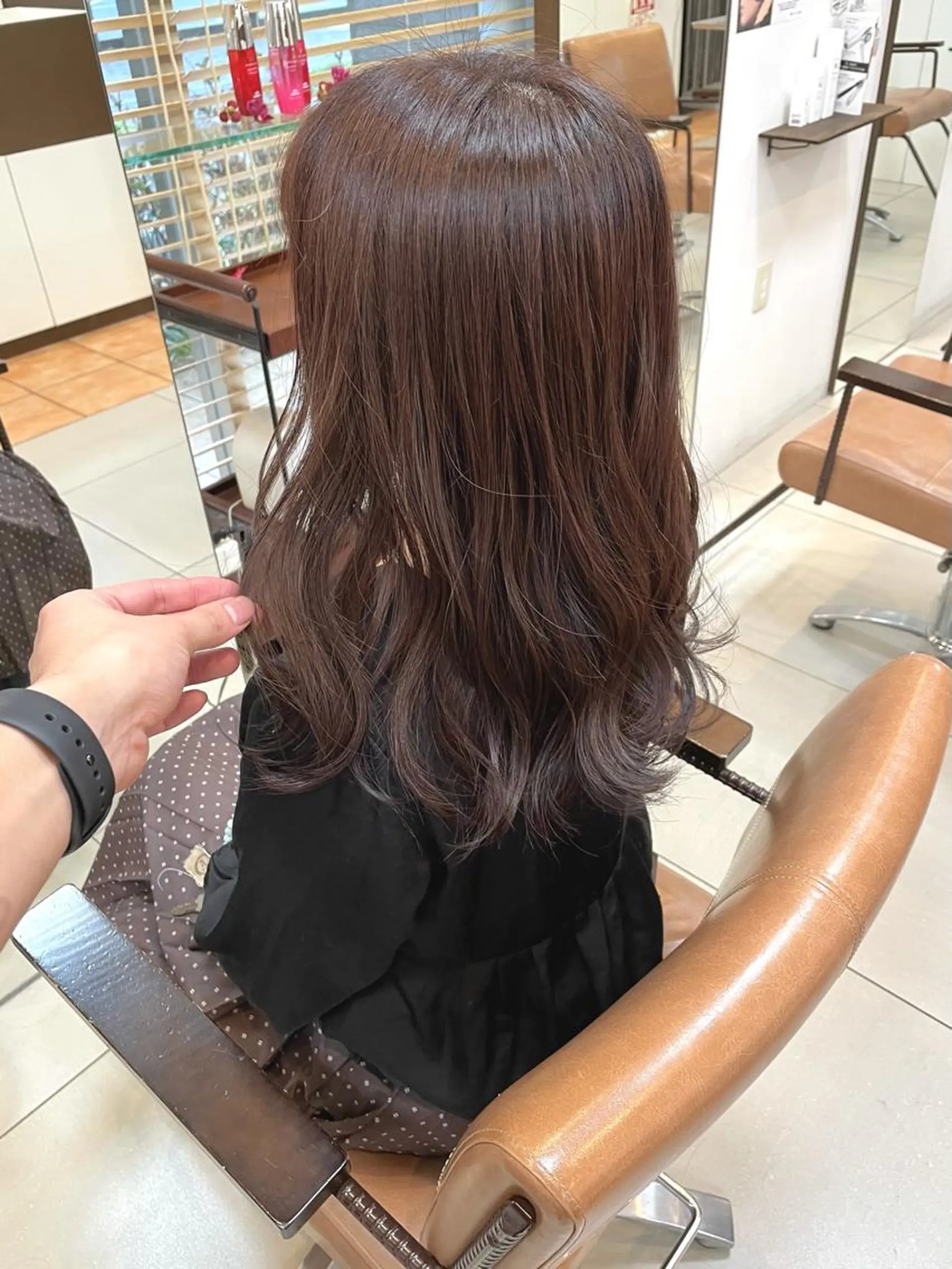 セミロング カット ヘアカラー 明石遼/ベージュ / ピンクのヘアスタイル