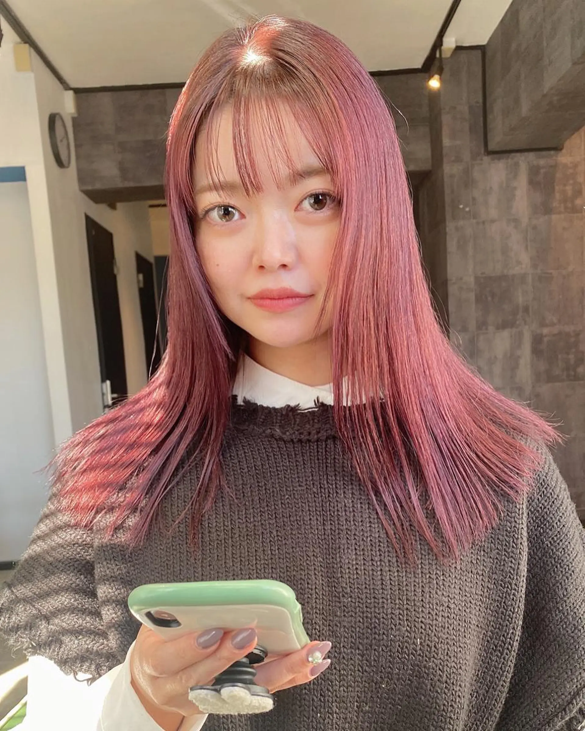 セミロング カラー ピンクカラー 広島/ボブ/レイヤー 🌿‬wakabaのヘアスタイル