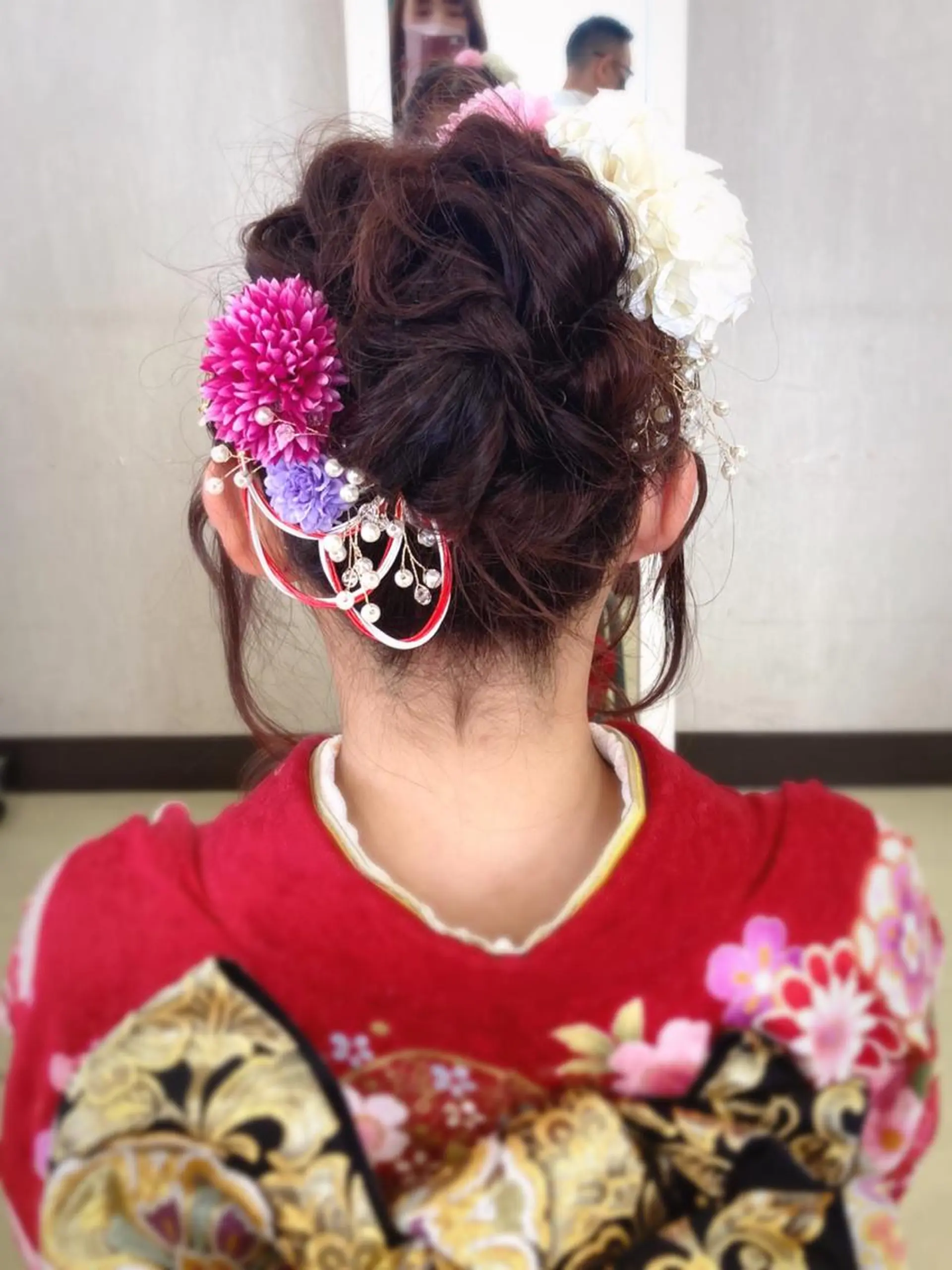 セミロング ヘアセット 中野 紹江のマツエク・マツパデザイン