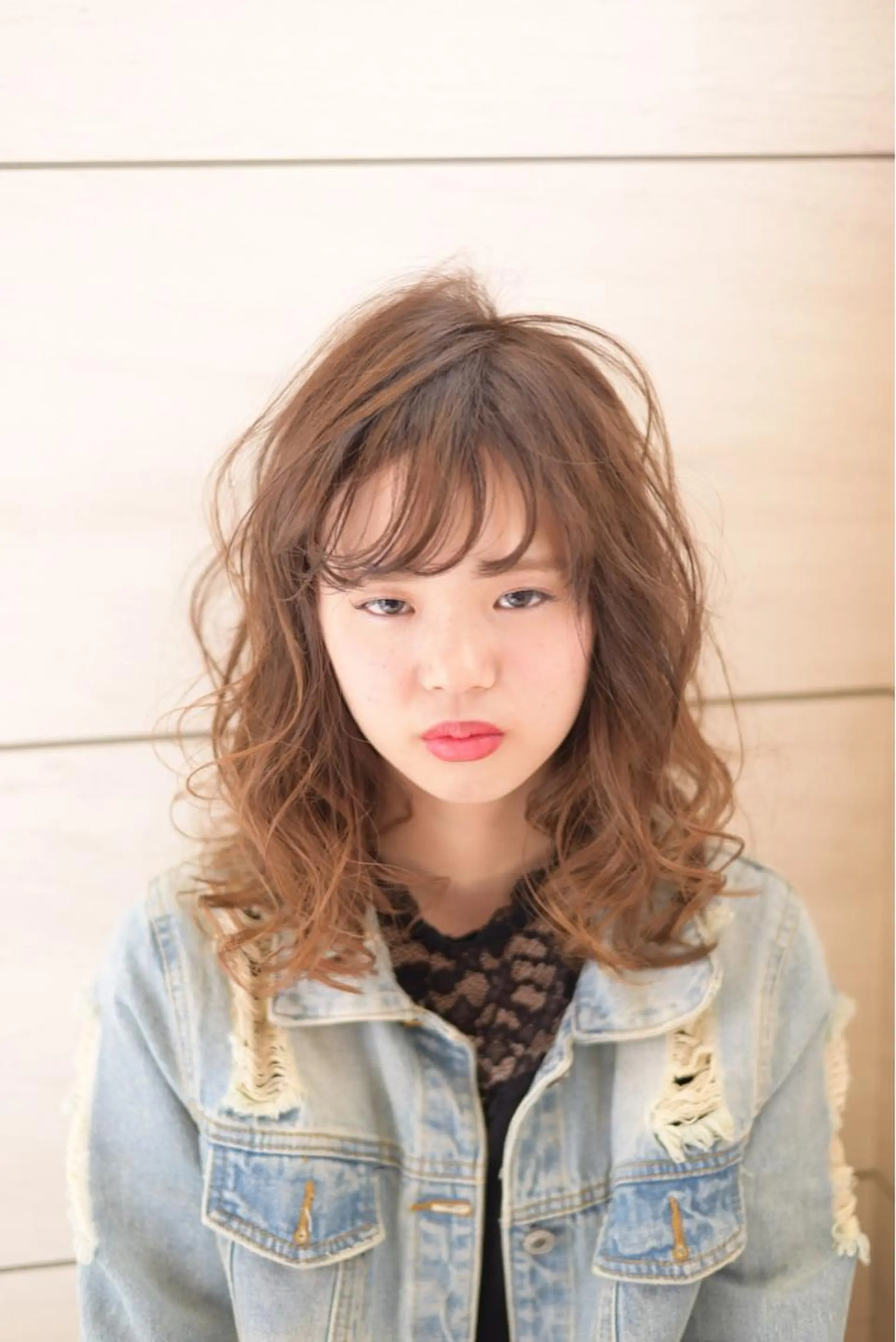 ミディアム カラー ヘアアレンジ テラモト カズヨシのヘアスタイル