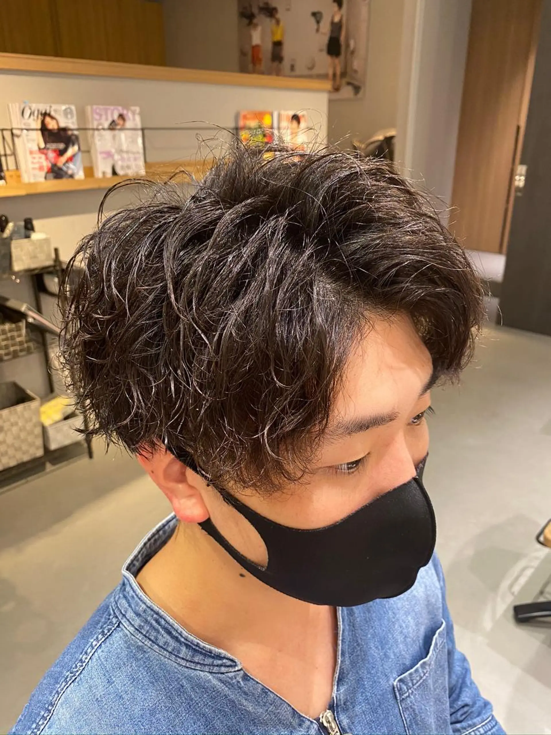 ショート パーマ メンズ 梅田茶屋町メンズ 専門美容師 山元一平のヘアスタイル