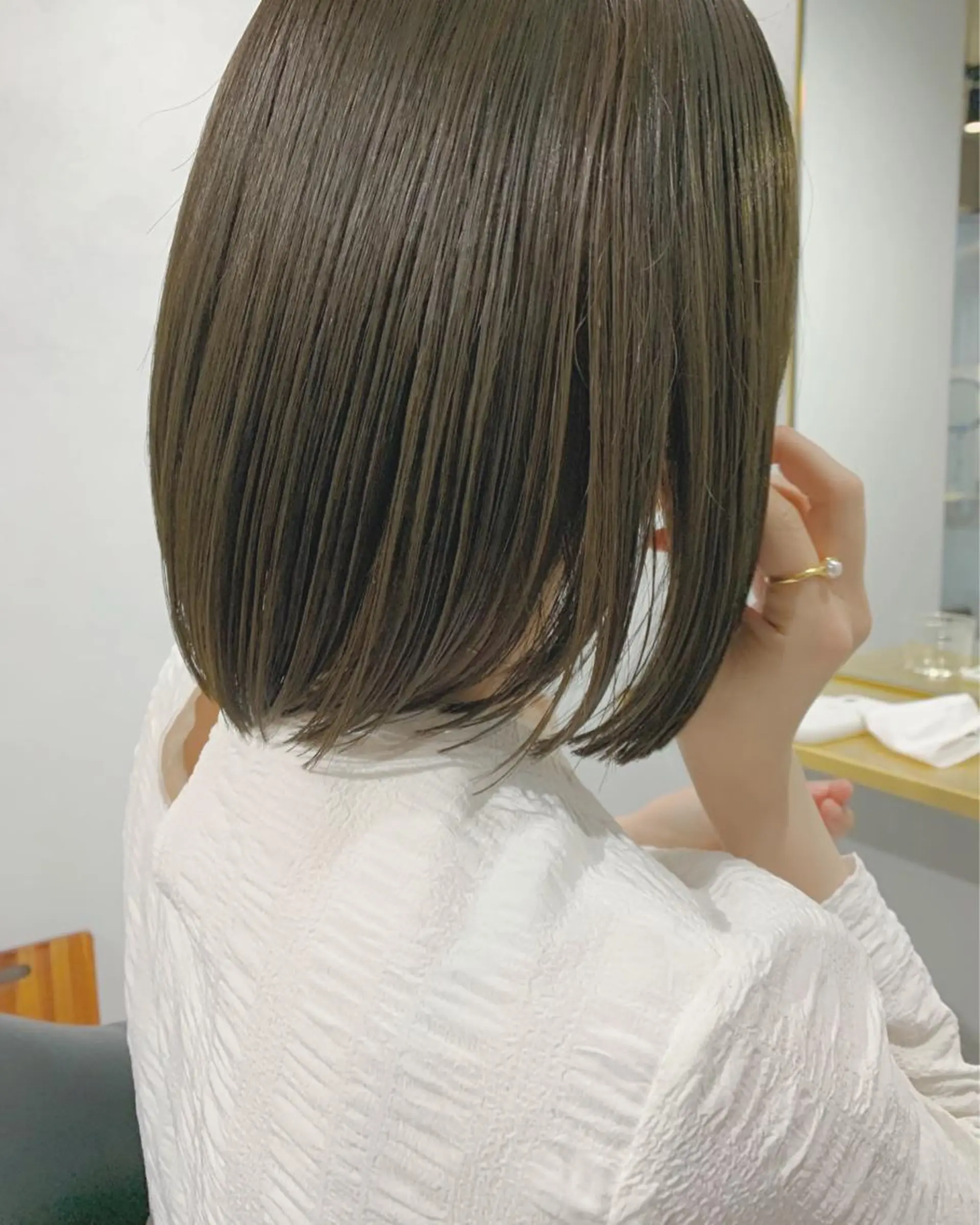 ショート カラー ボブパーマコテ巻き風 パーマNo1深江秀平のヘアスタイル