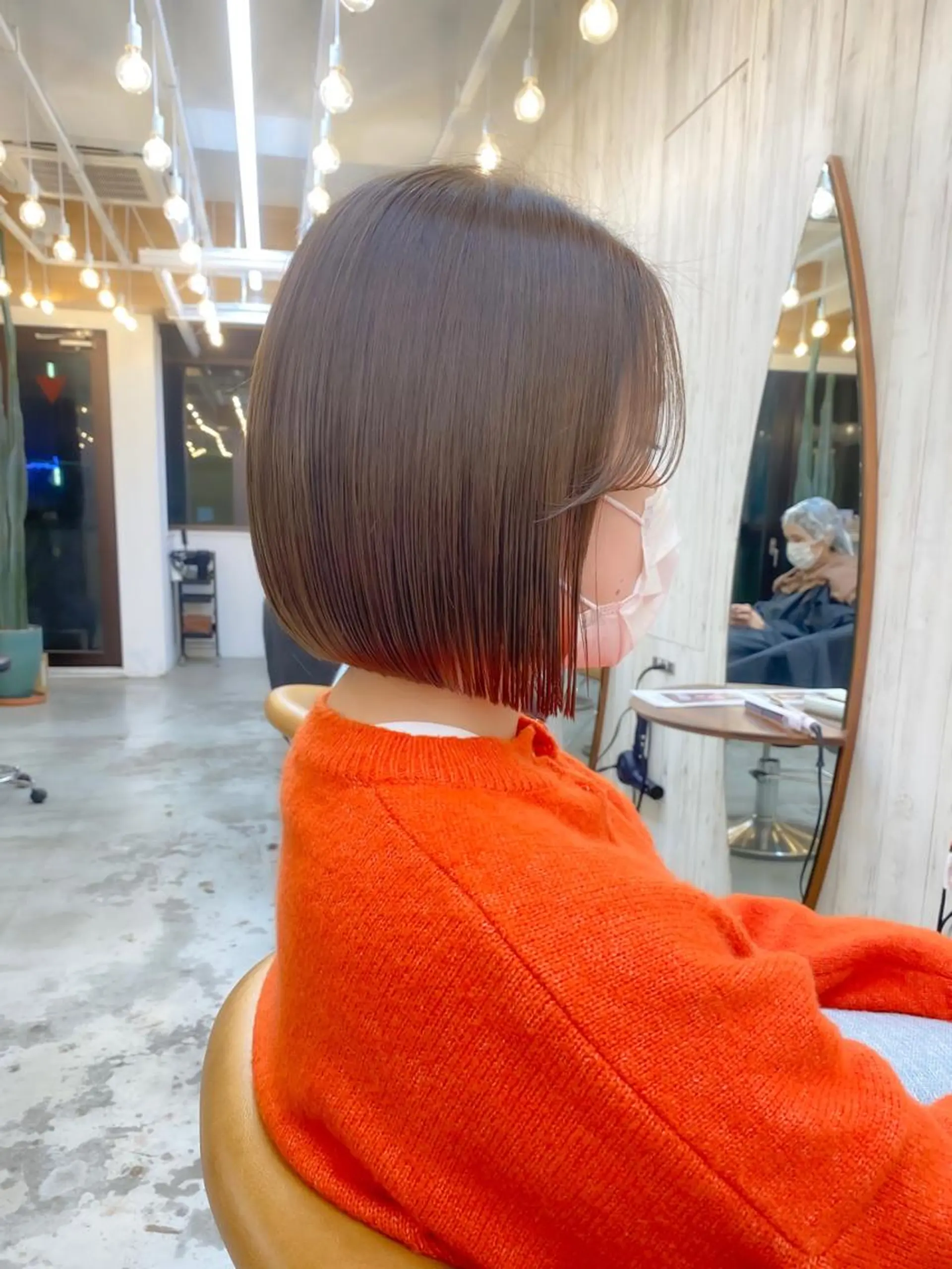 ショート カラー 前下がりボブ ボブ ♥️ボブ韓国風ヘア ♥️久保田夢美のヘアスタイル