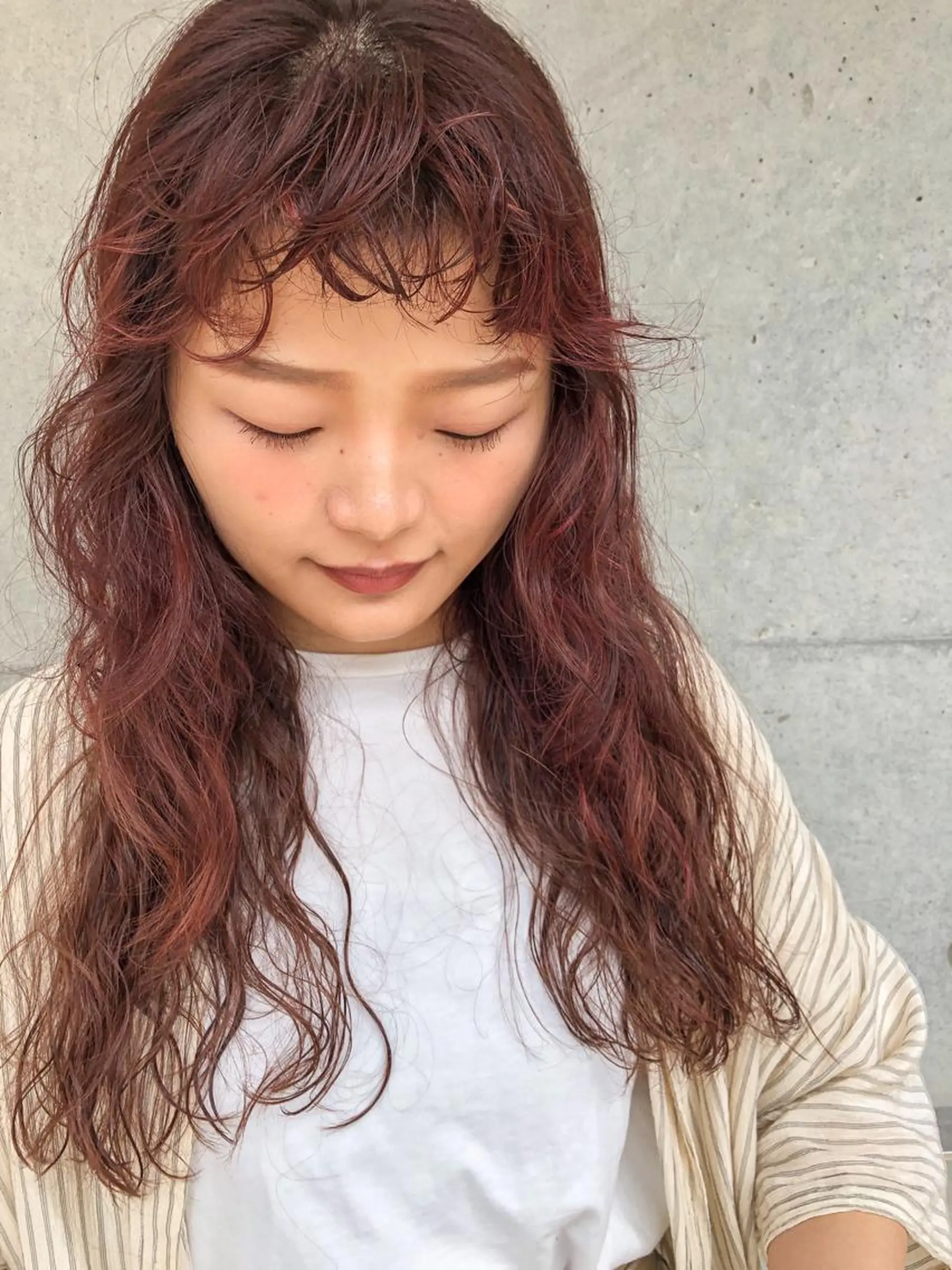 ロング ヘアカラー nessヤマサキ リュウタのヘアスタイル