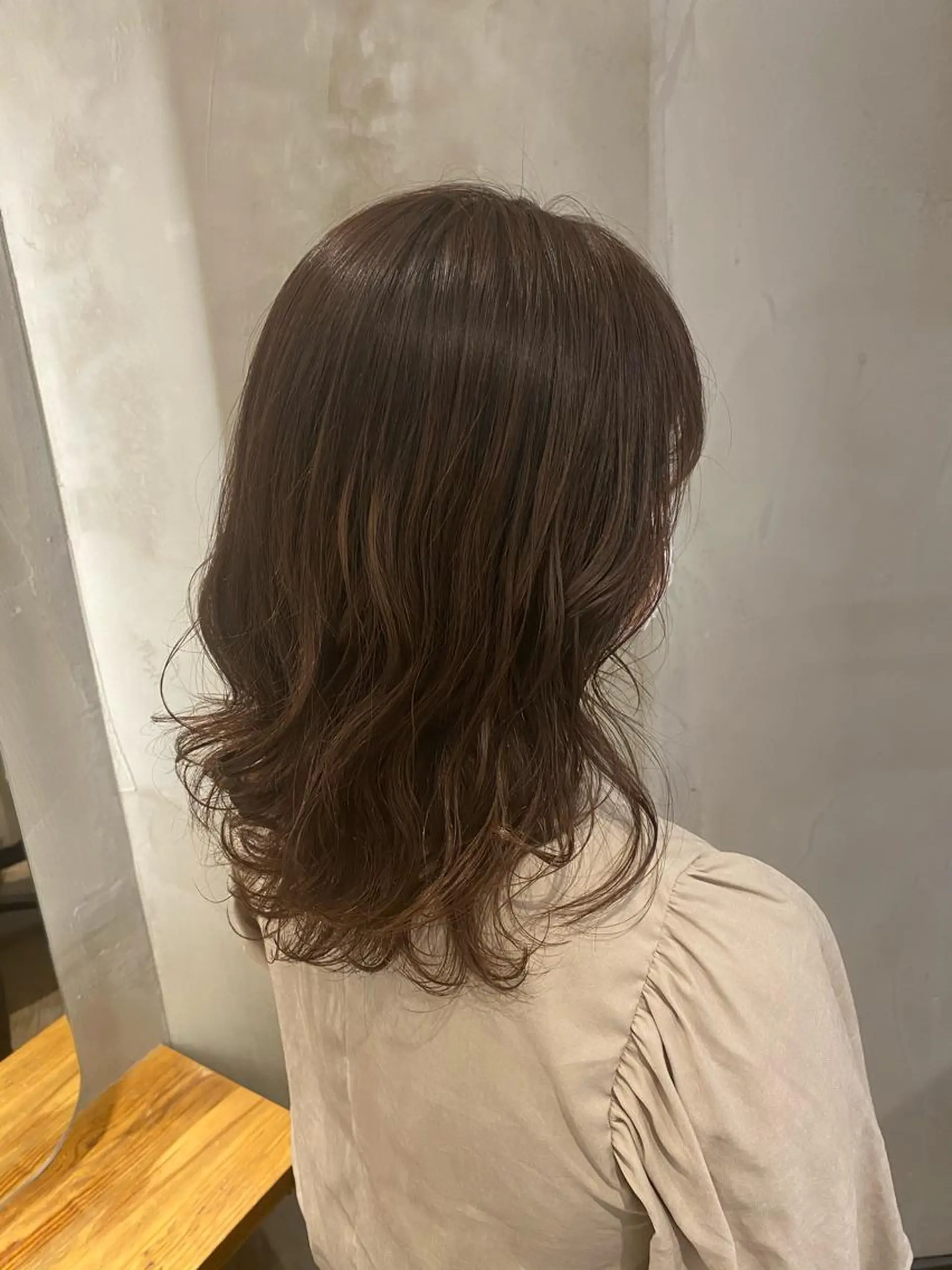 ミディアム カット ヘアカラー トリートメント 顔周りcut・ご相談 ＝新宿しずく🇰🇷のヘアスタイル