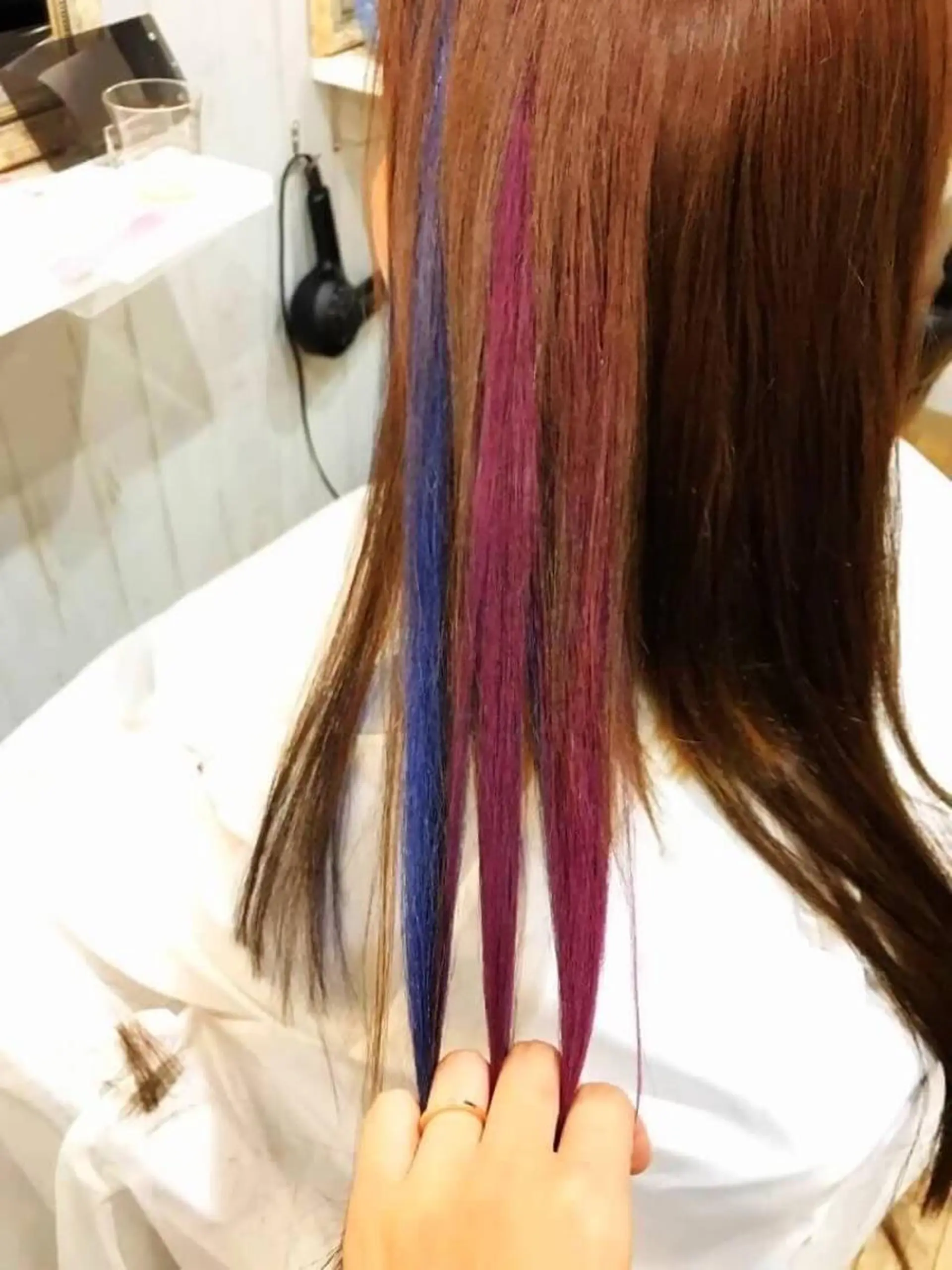ロング カラー チビ編み込みエクステ シールEXどぅ〜すのヘアスタイル