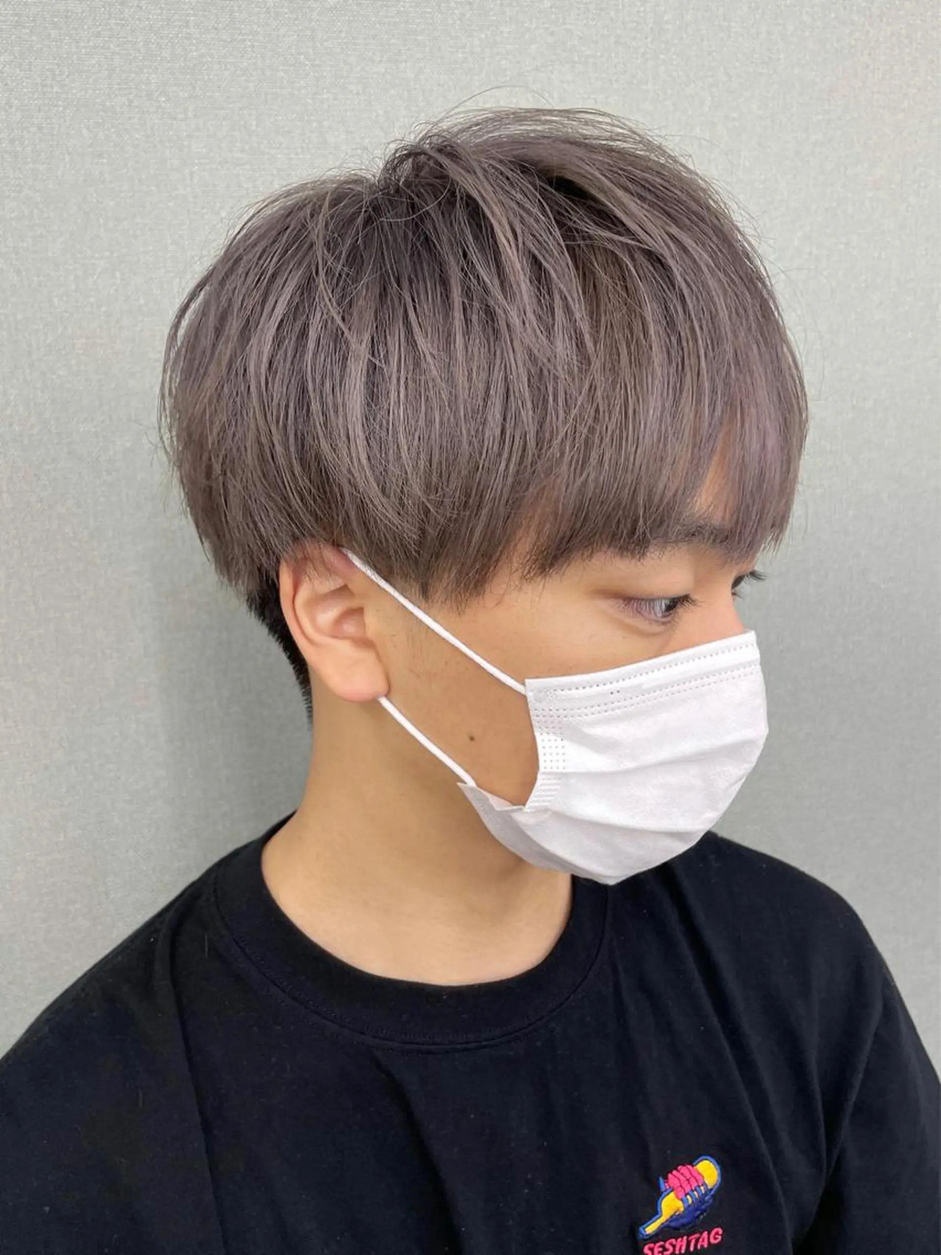 ショート カラー メンズ マッシュ グレージュ 🎀プルエクステ みまひかる🎀のヘアスタイル