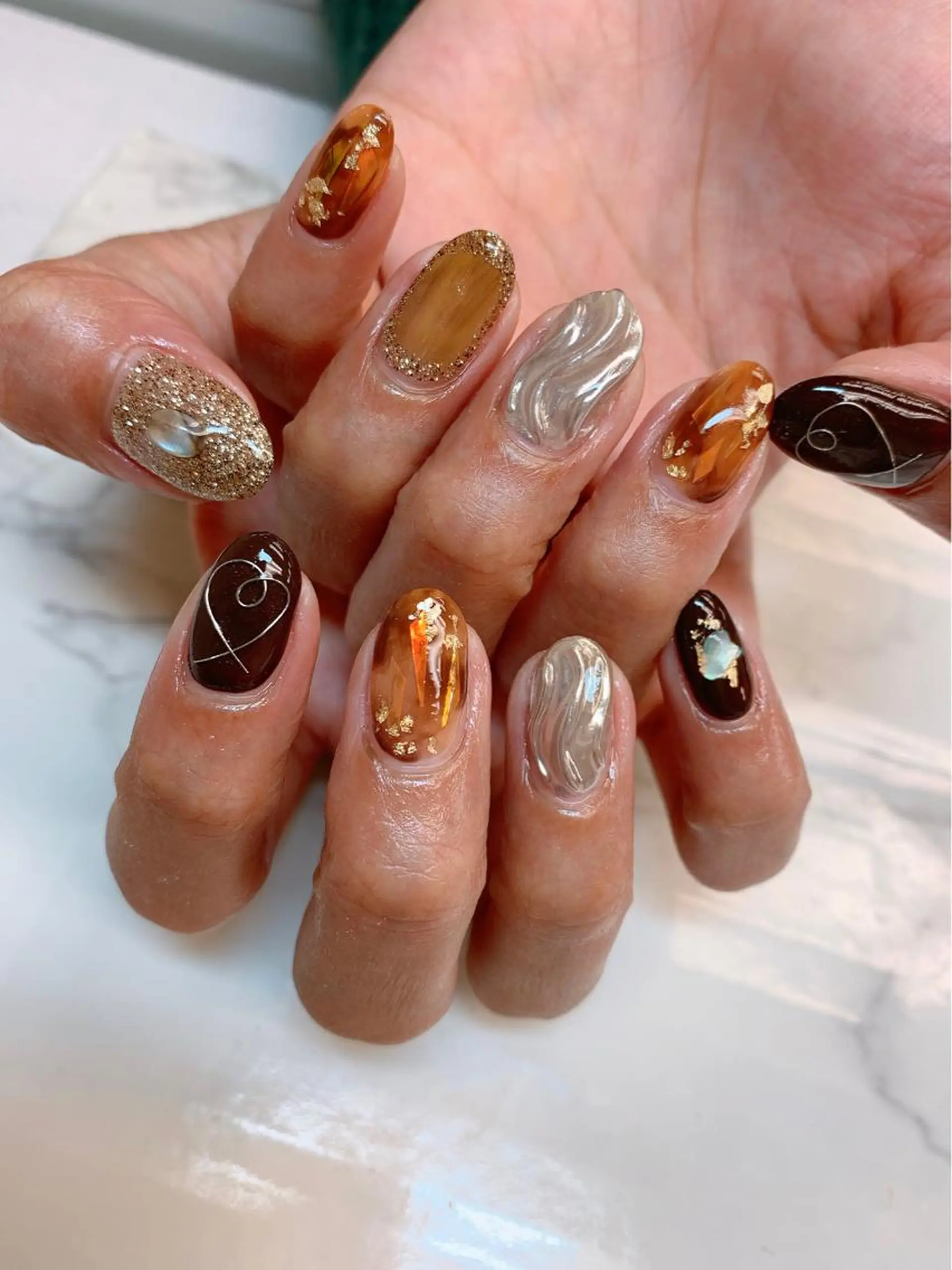 ネイル ニュアンスネイル Blancnail 江口のネイルデザイン