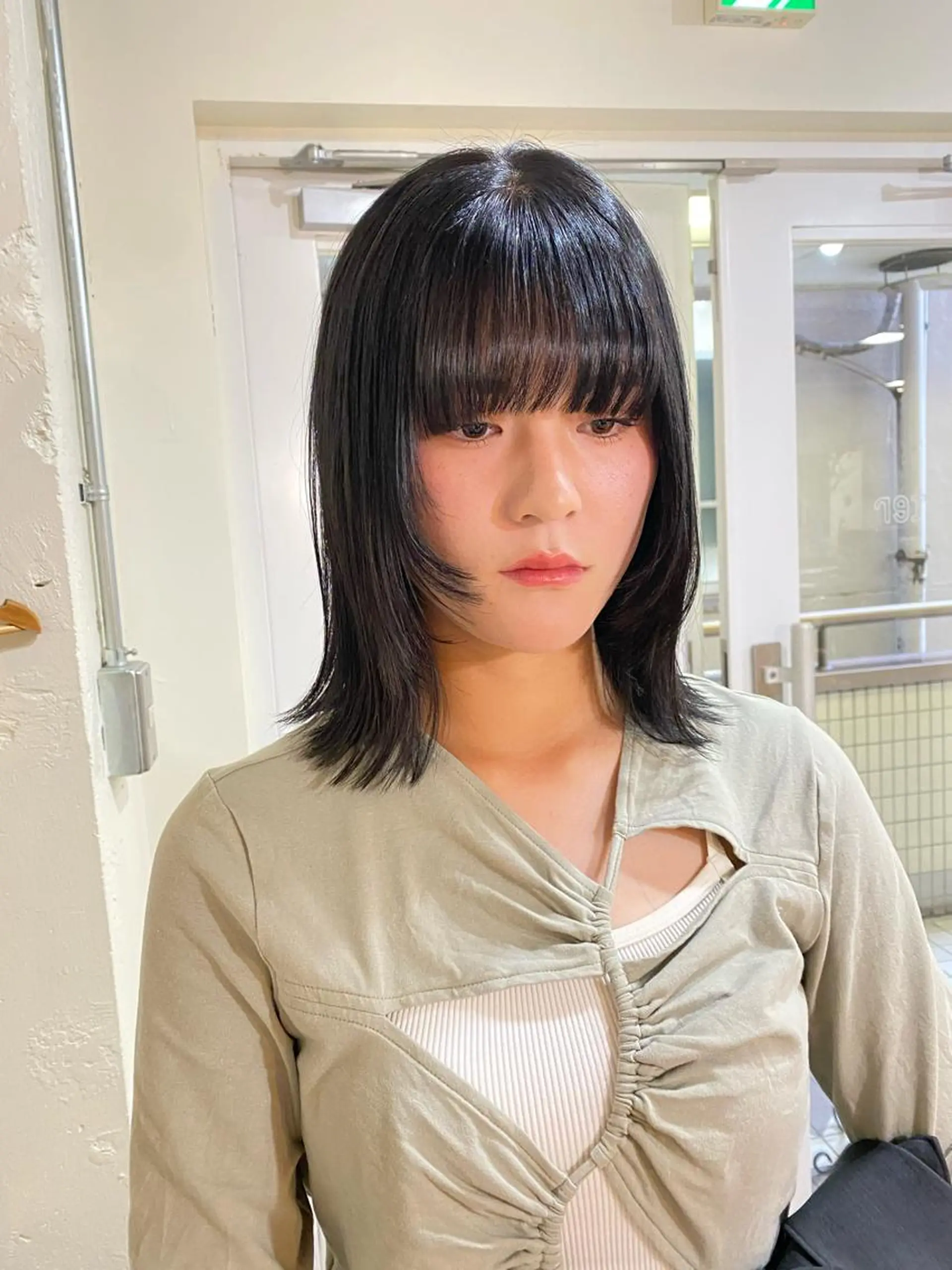 ミディアム カラー カット ヘアカラー 竹内 柚子のヘアスタイル