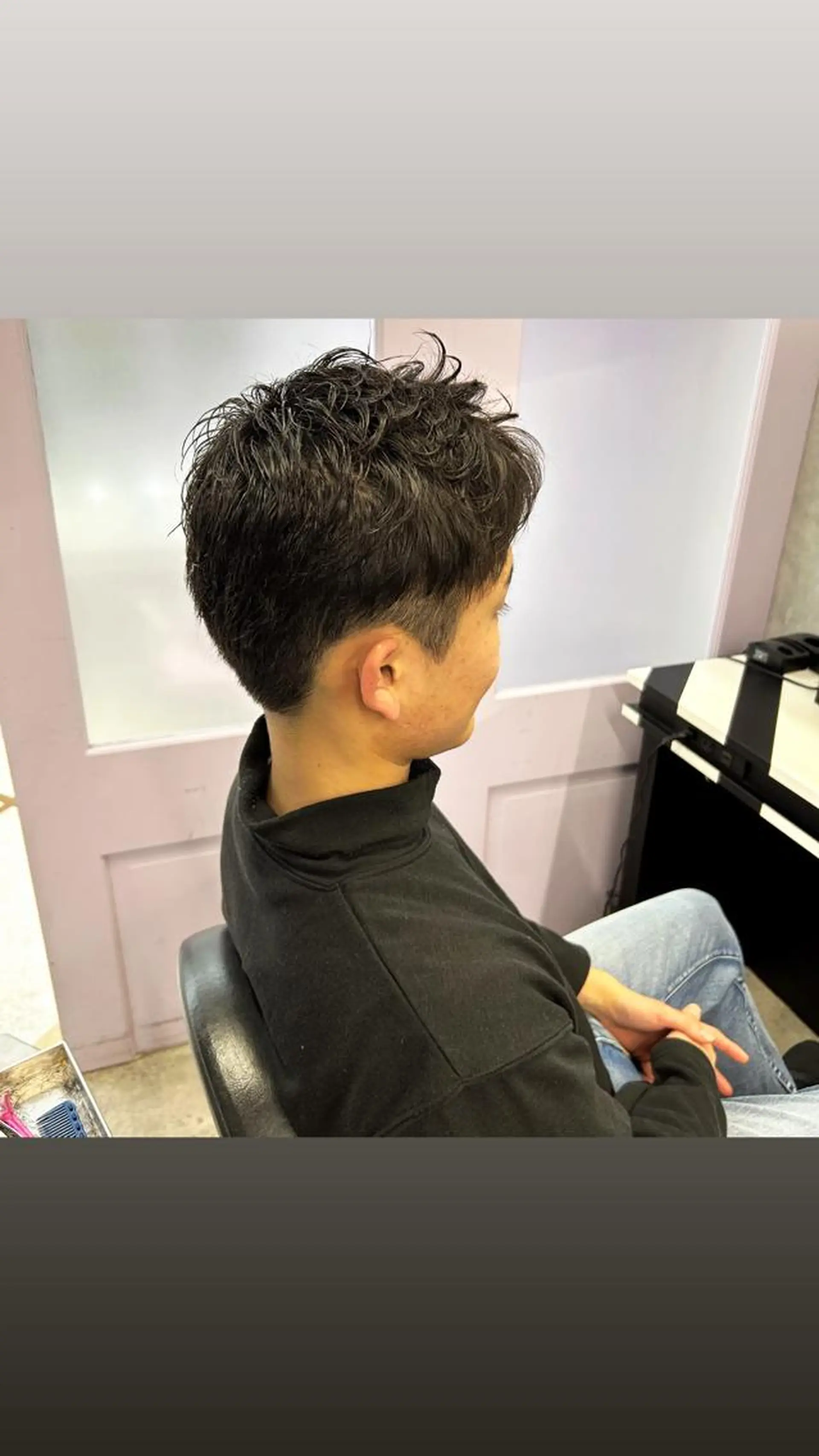 メンズ 縮毛矯正・髪質改善 特化 出納 直起のヘアスタイル