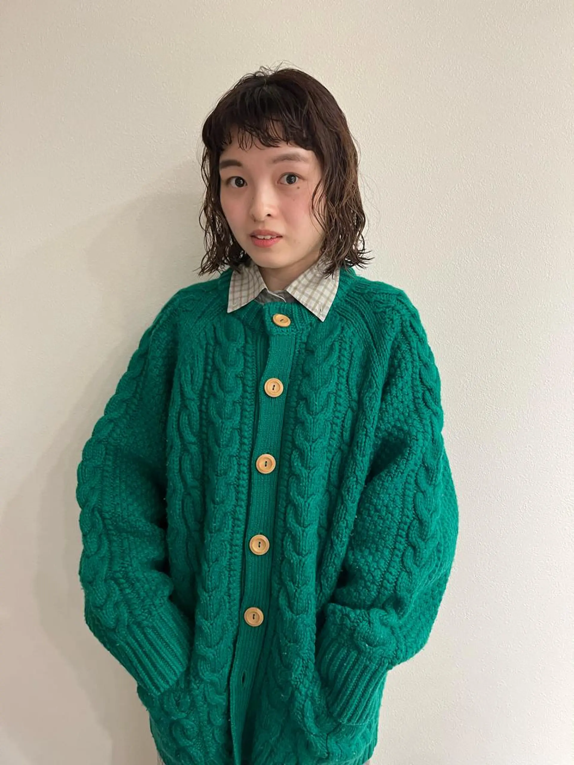 ショート パーマ オン眉 メンズハイトーン/栄 /イトウタケルのヘアスタイル