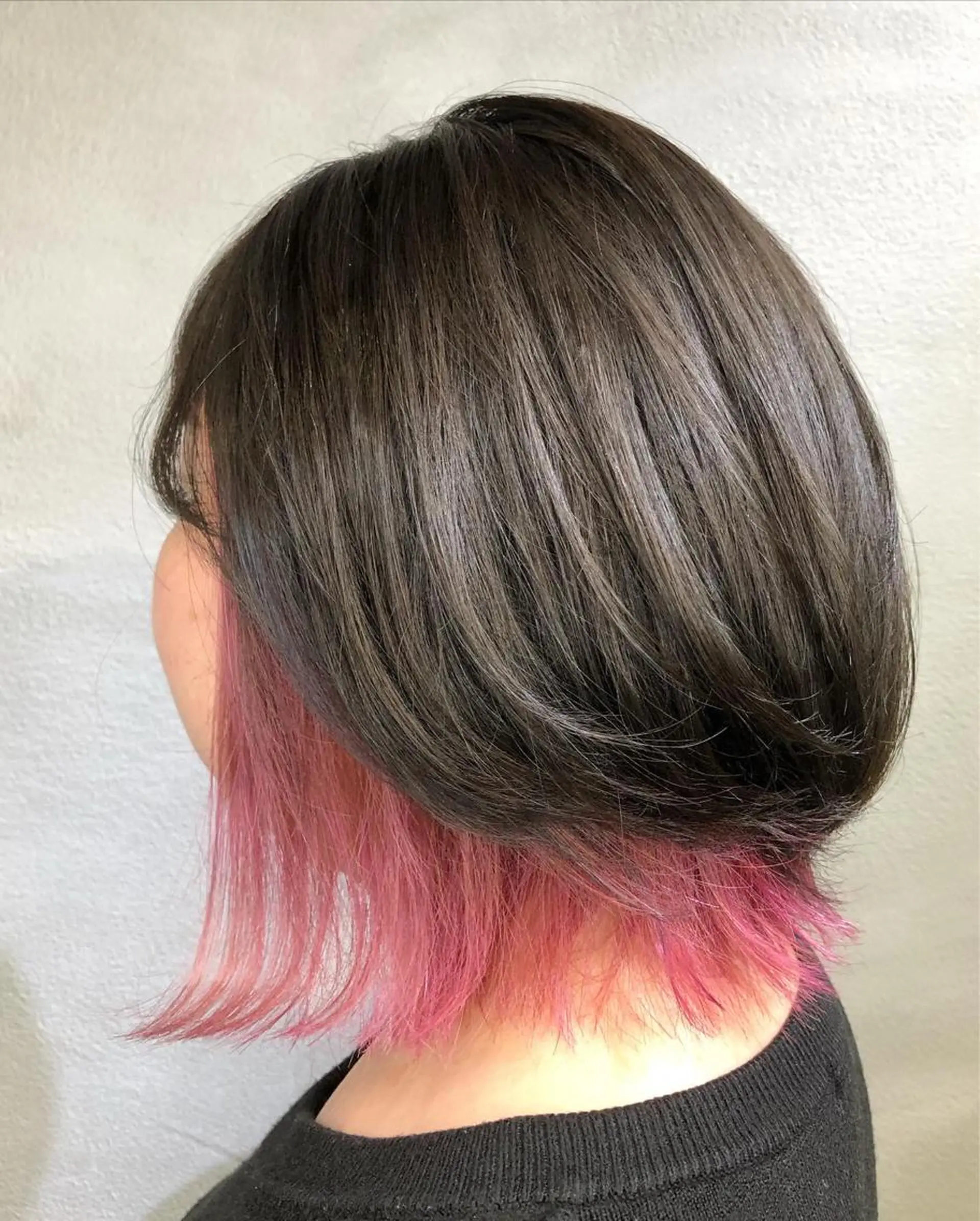 ミディアム カラー 透明感カラー インナーカラー ピンクカラー カット ヘアカラー edge.所属・くまがい みゆ【edge.】のヘアスタイル