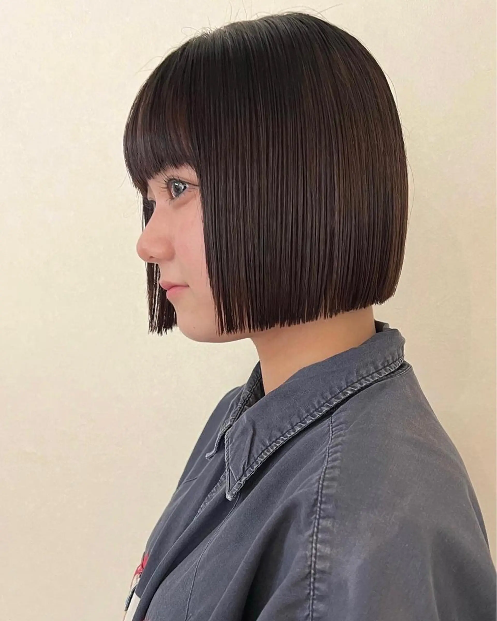 ミディアム カラー ヘアアレンジ ✨まとまるボブ/ 切りっぱなし/ユキナのヘアスタイル