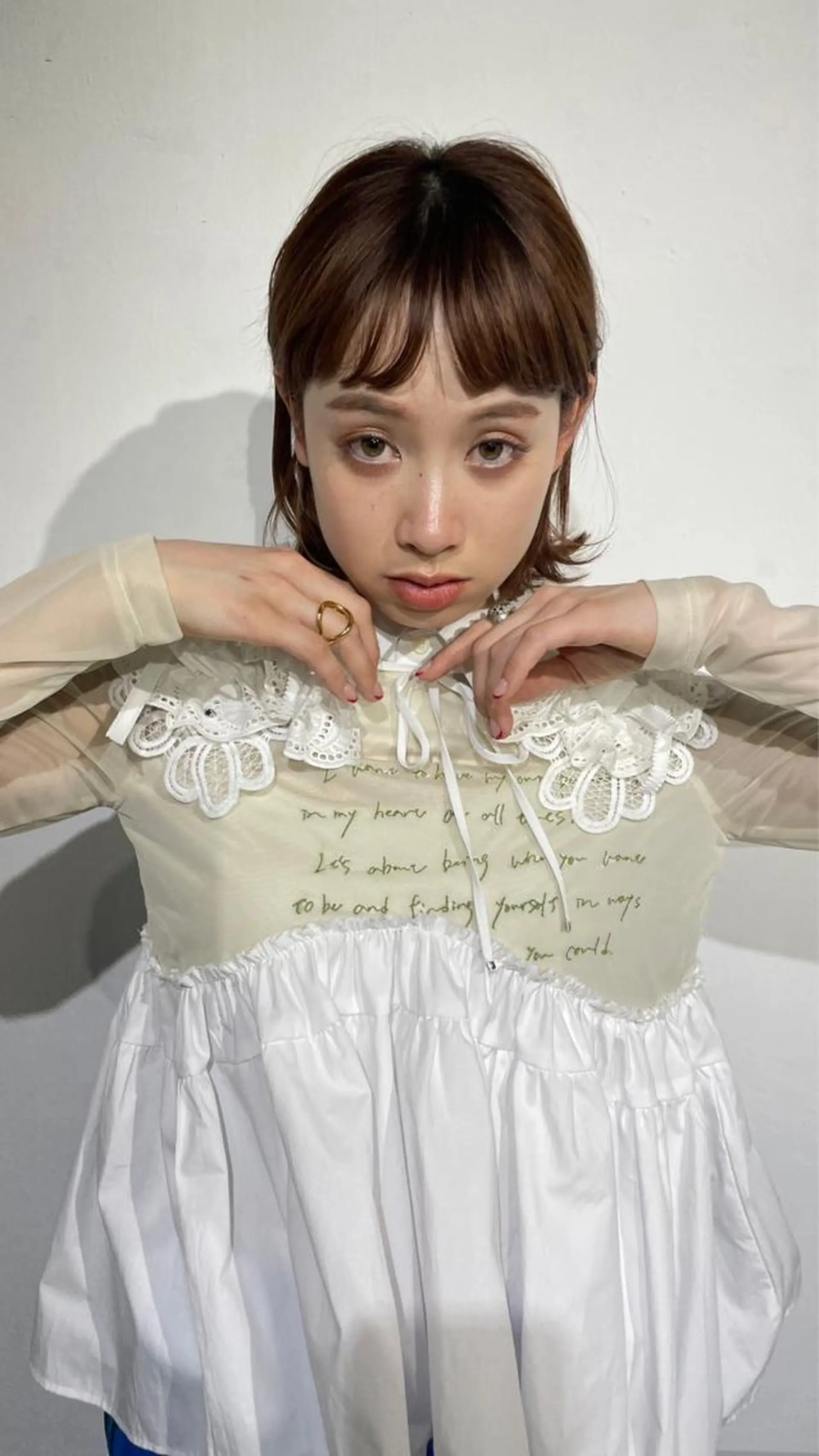 ショート カラー オン眉 カット ヘアカラー トリートメント chiharu ボブ/レイヤーのヘアスタイル