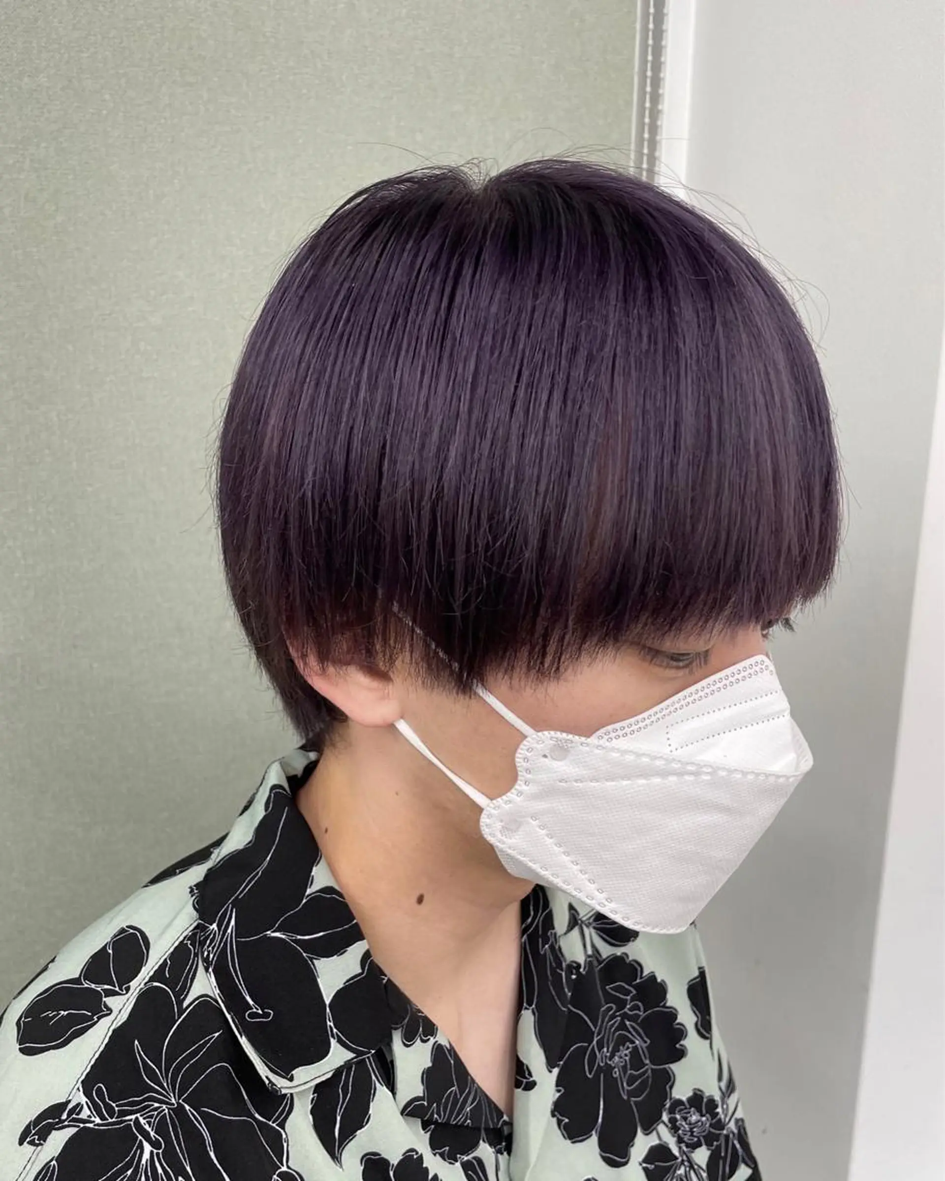 ショート カラー メンズ マッシュ ラベンダーカラー 🎀プルエクステ みまひかる🎀のヘアスタイル