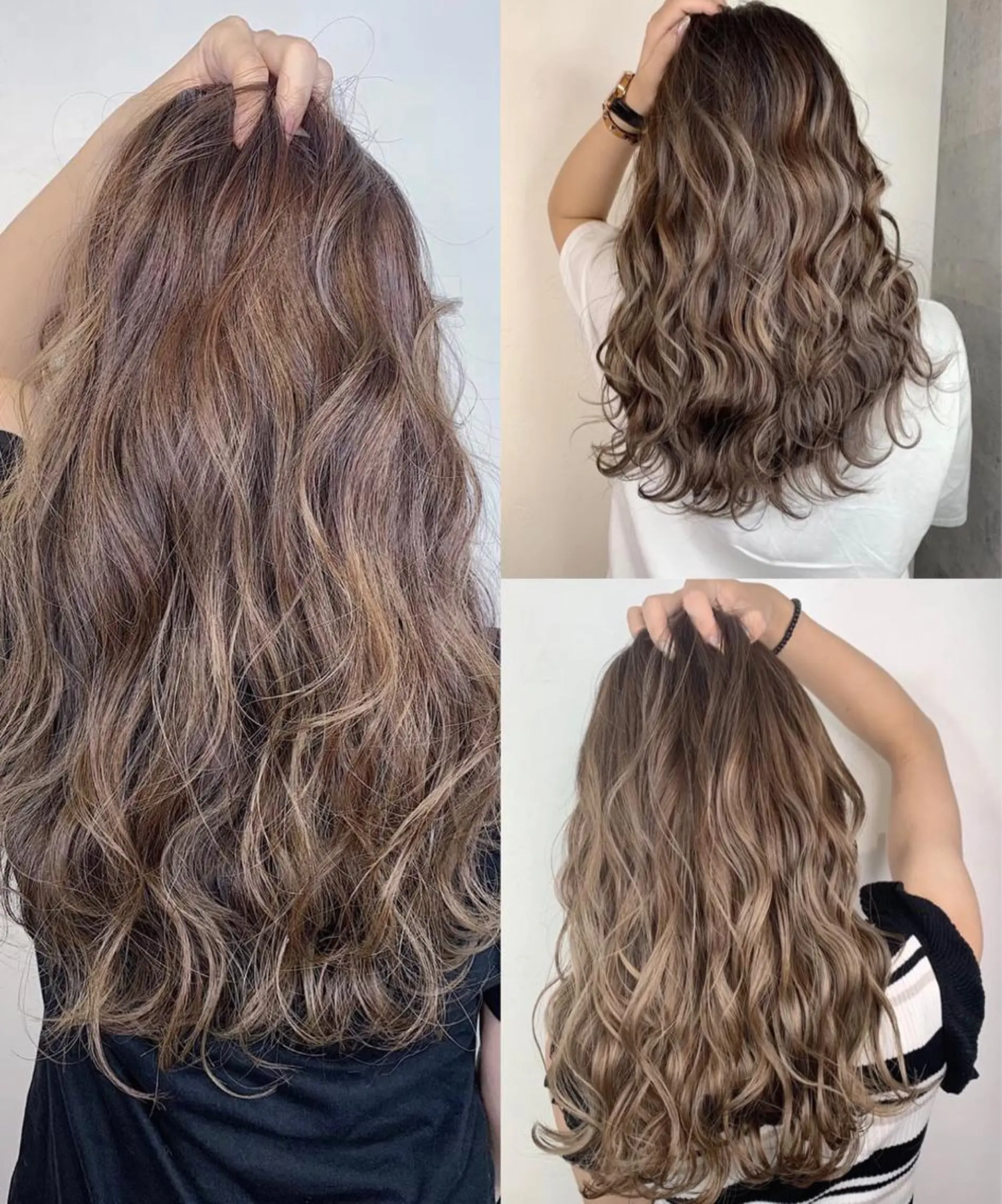 セミロング カラー _WHITE 高槻のヘアスタイル