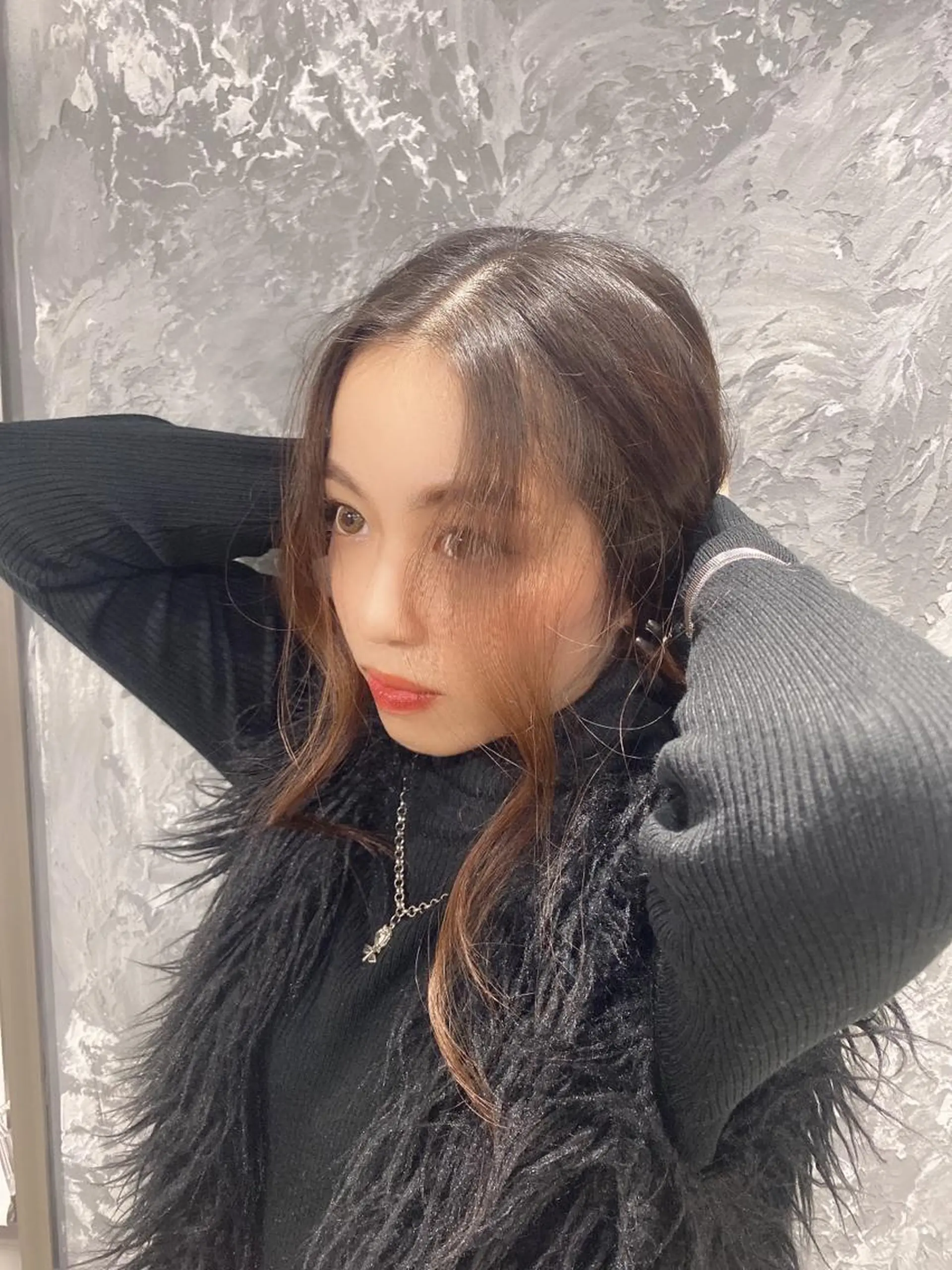 セミロング カラー パーマ ヘアアレンジ メンズ キッズ ネイル マツエク・マツパ 韓国/トレンド レイヤー【101】のヘアスタイル