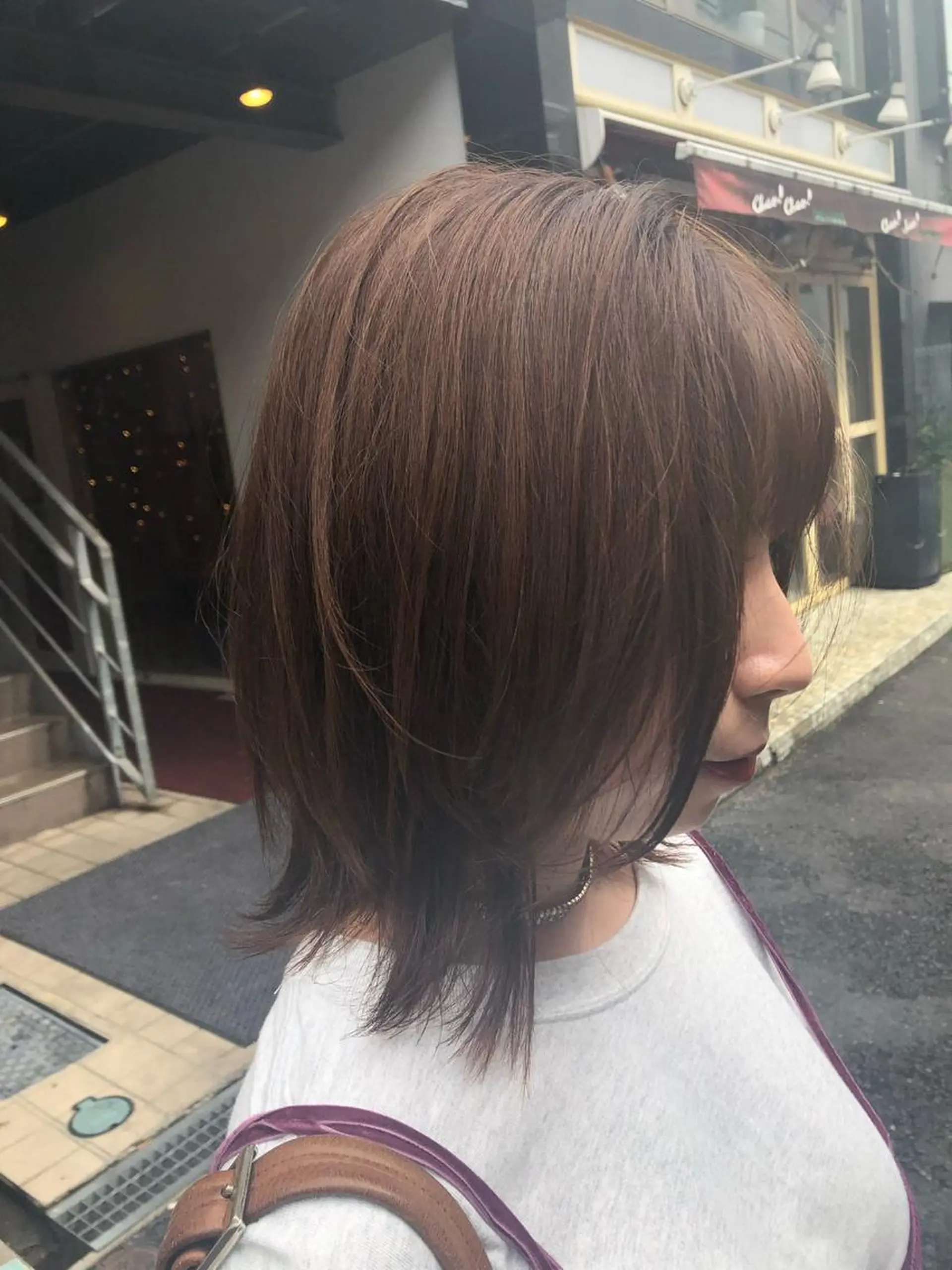 ミディアム ウルフカット パーマ美容師 hanaのヘアスタイル