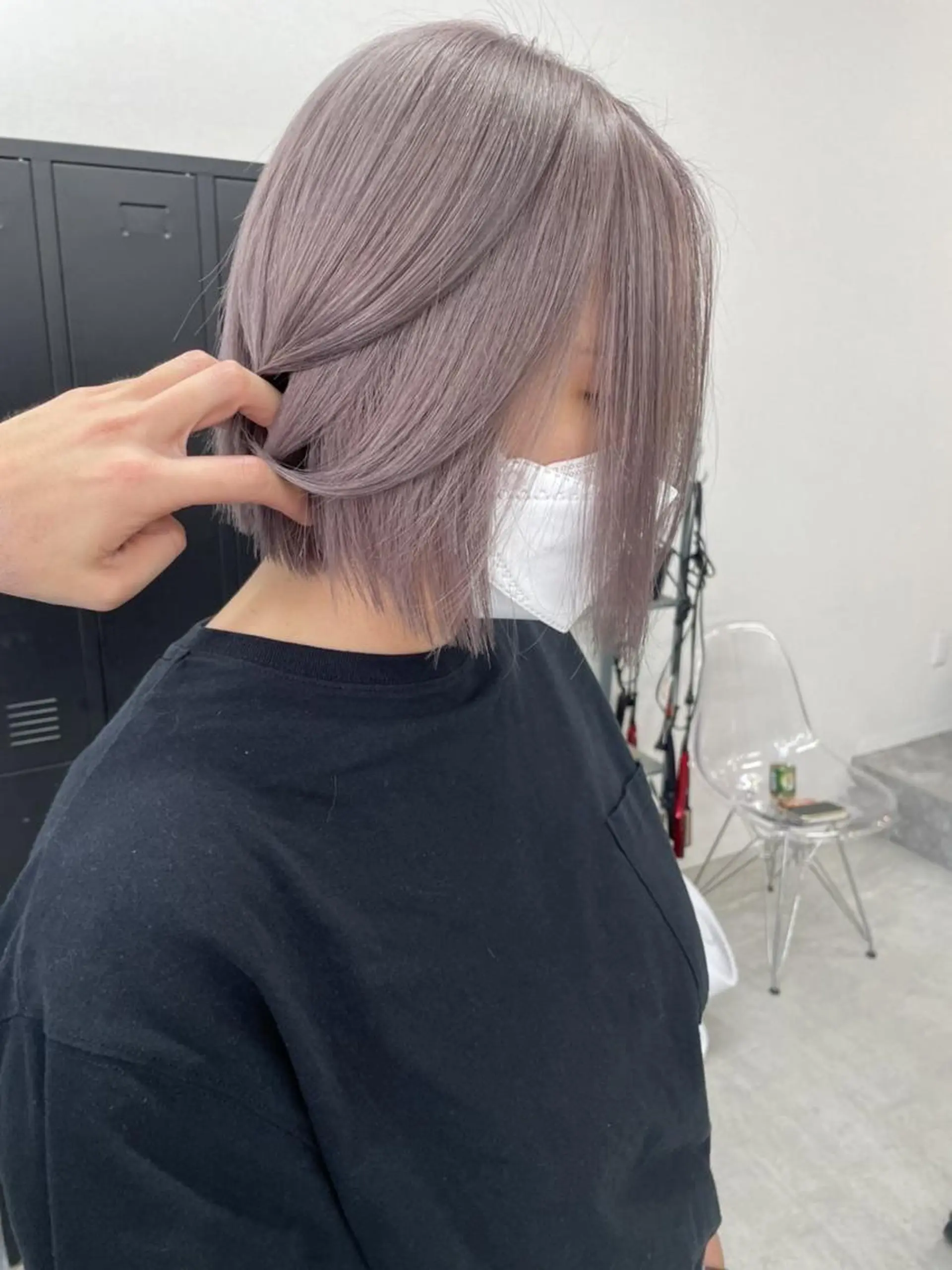 ミディアム パーマ カラー ヘアアレンジ メンズ キッズ マツエク・マツパ ネイル アイブロウ ショートボブ ミディアムパーマ メンズバレイヤージュ メンズブリーチ メンズハイライト カラーソムリエ認定 茶屋町Eir岩本のヘアスタイル