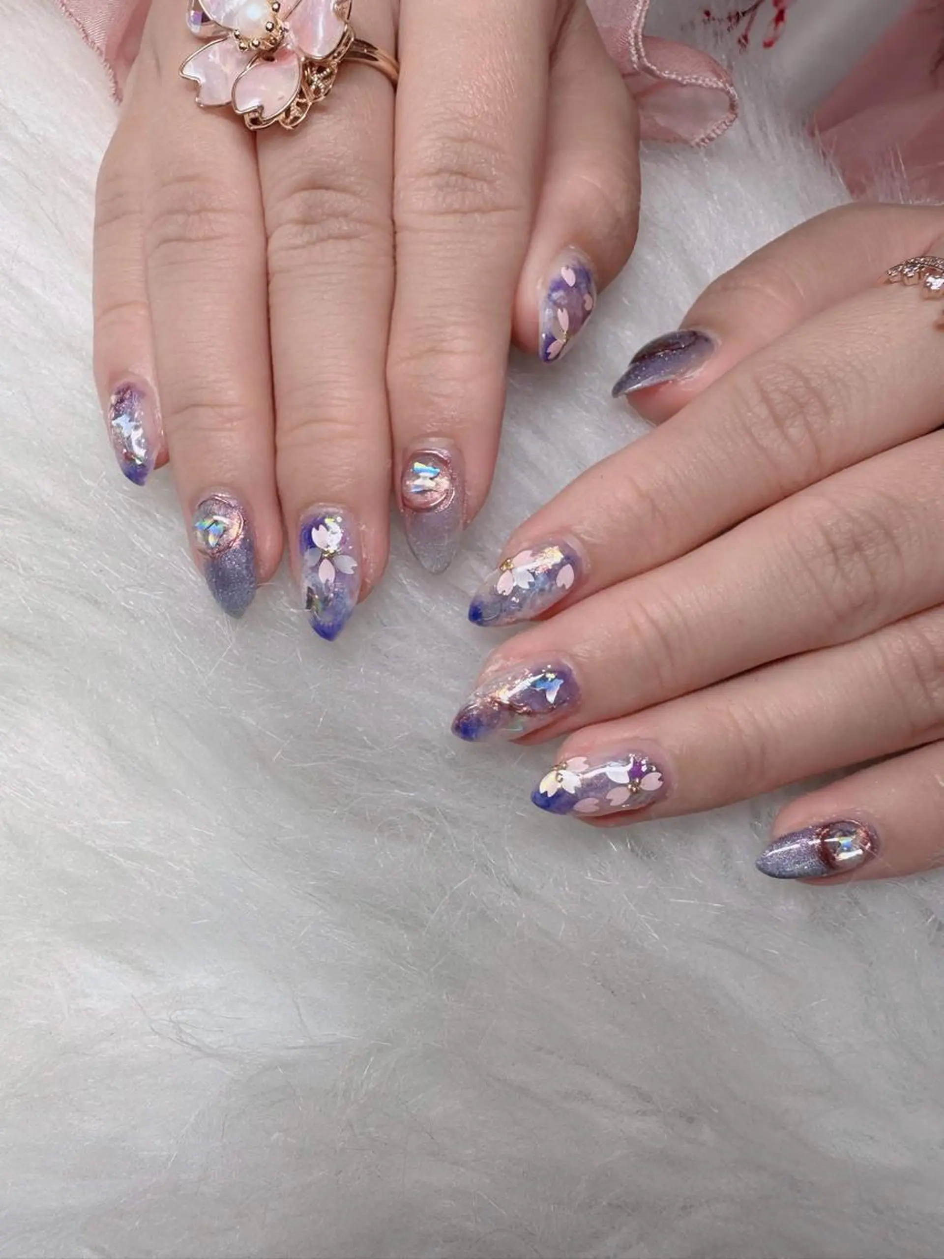 ネイル チークネイル フレンチネイル ジェルネイル 韓国ネイル マグネットネイル Anh 高田馬場のネイルデザイン